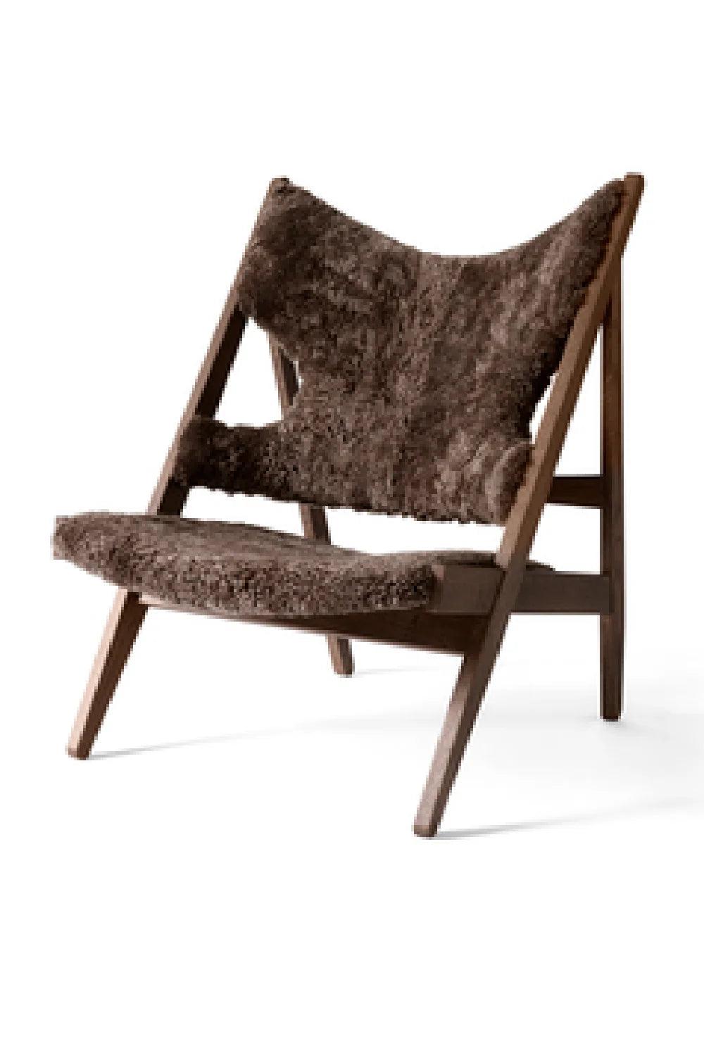 Luxury Sheepskin Knitting Lounge Chair Modern Italian Style for Villa