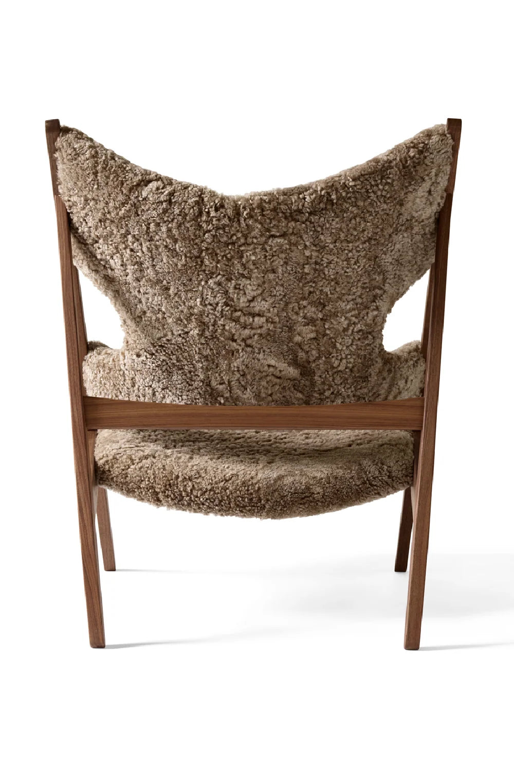 Luxury Sheepskin Knitting Lounge Chair Modern Italian Style for Villa