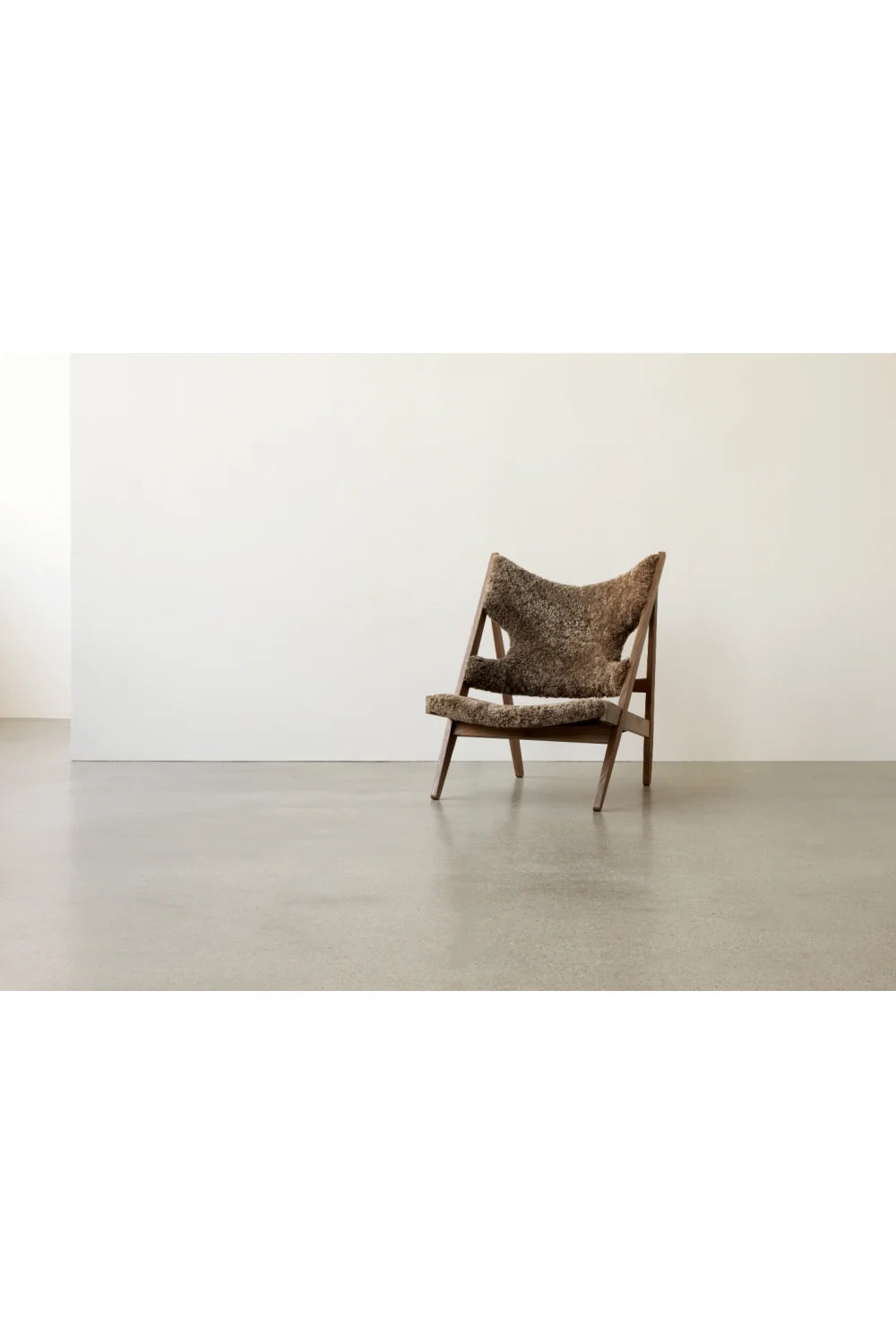 Luxury Sheepskin Knitting Lounge Chair Modern Italian Style for Villa