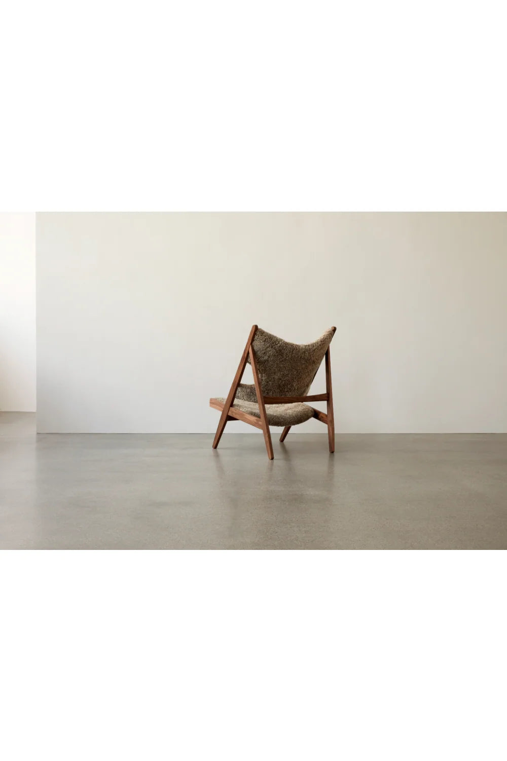 Luxury Sheepskin Knitting Lounge Chair Modern Italian Style for Villa