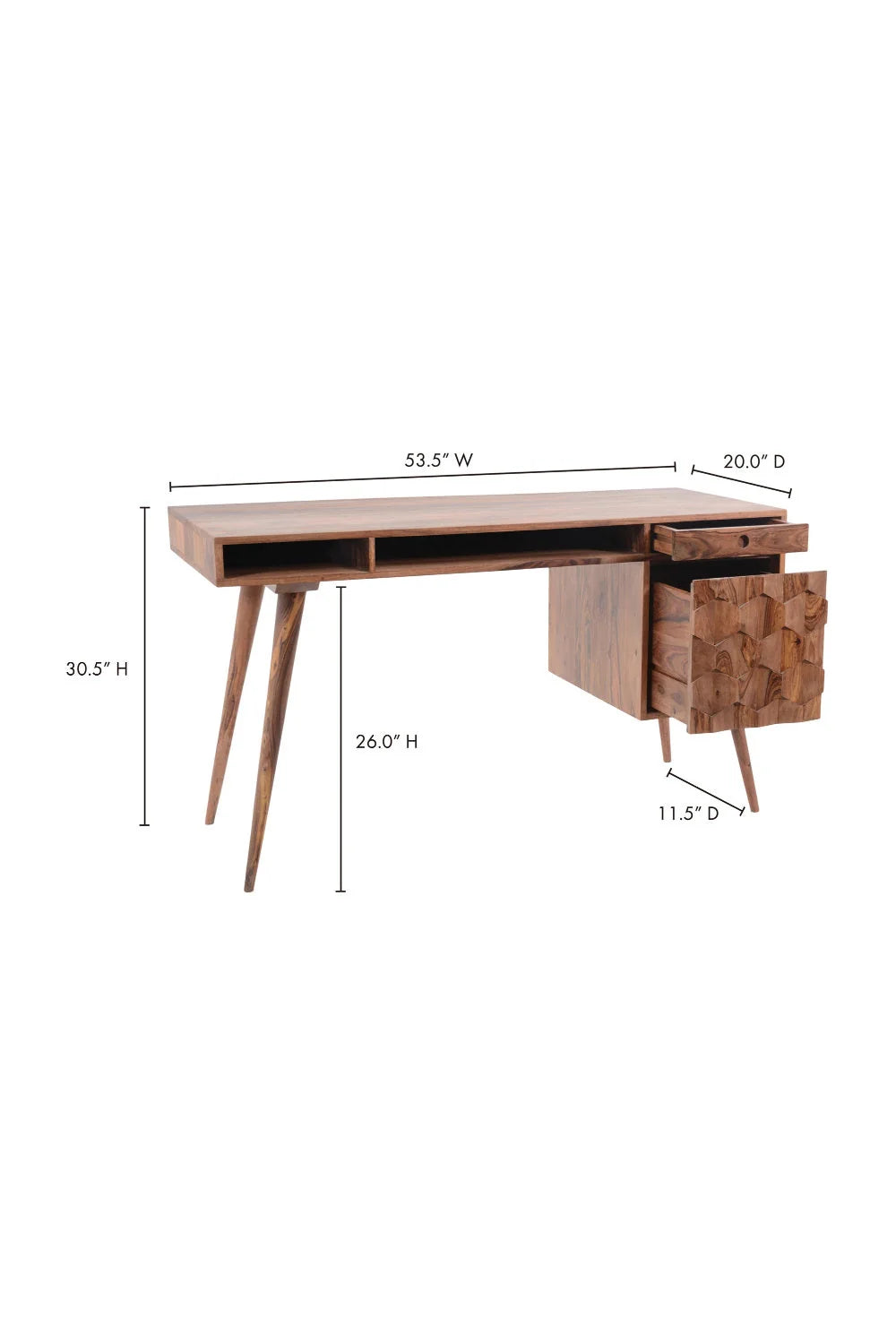 Luxury Sheesham Wooden Modern Desk European Style for Villa