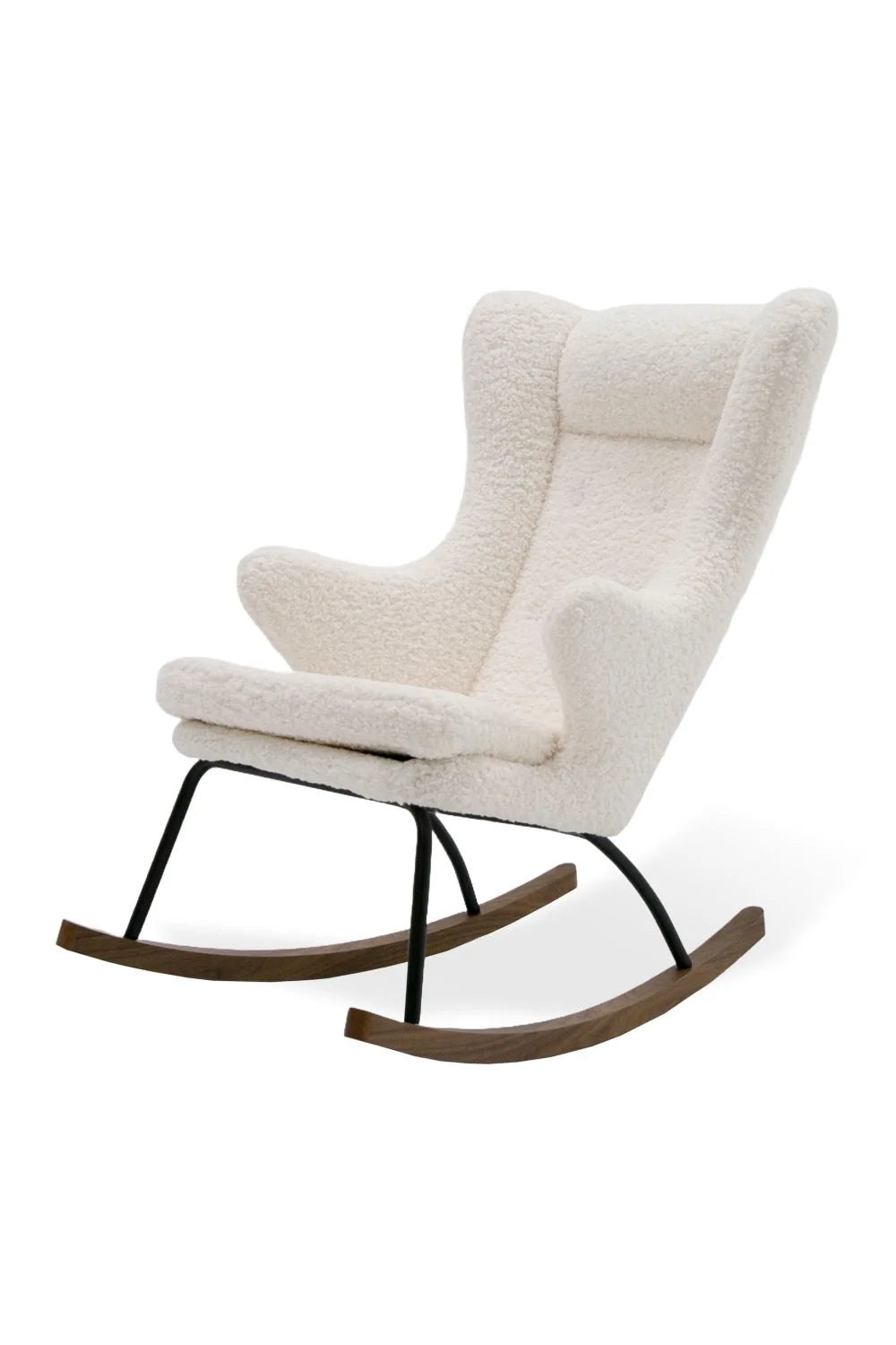 Luxury Sherpa Fabric Rocking Chair Modern Italian Style for Villa