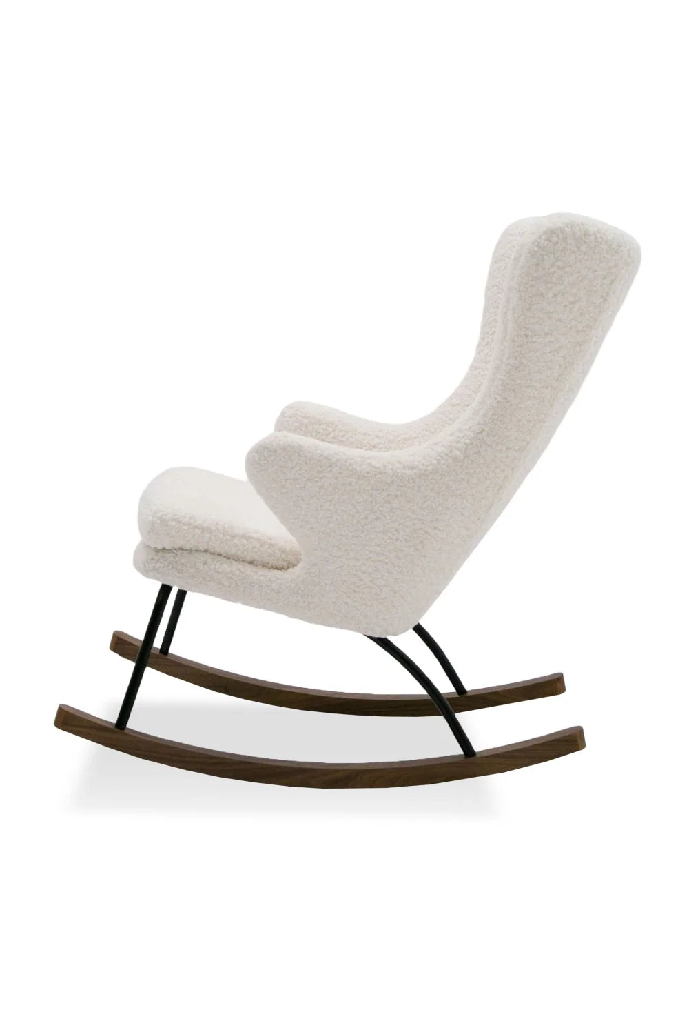 Luxury Sherpa Fabric Rocking Chair Modern Italian Style for Villa