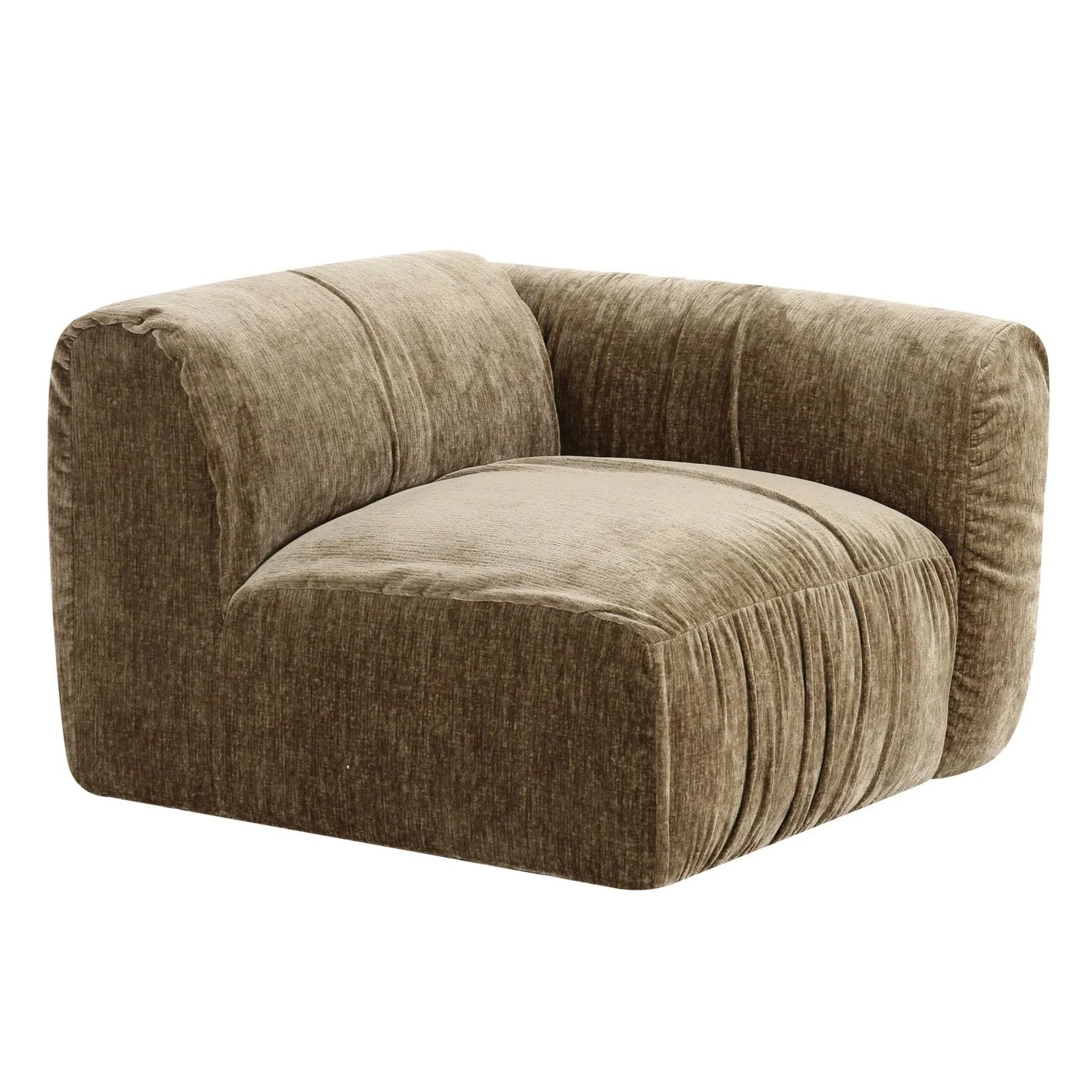 Luxury Siegal Tan Fabric Sofa Modern Italian Style for Villa
