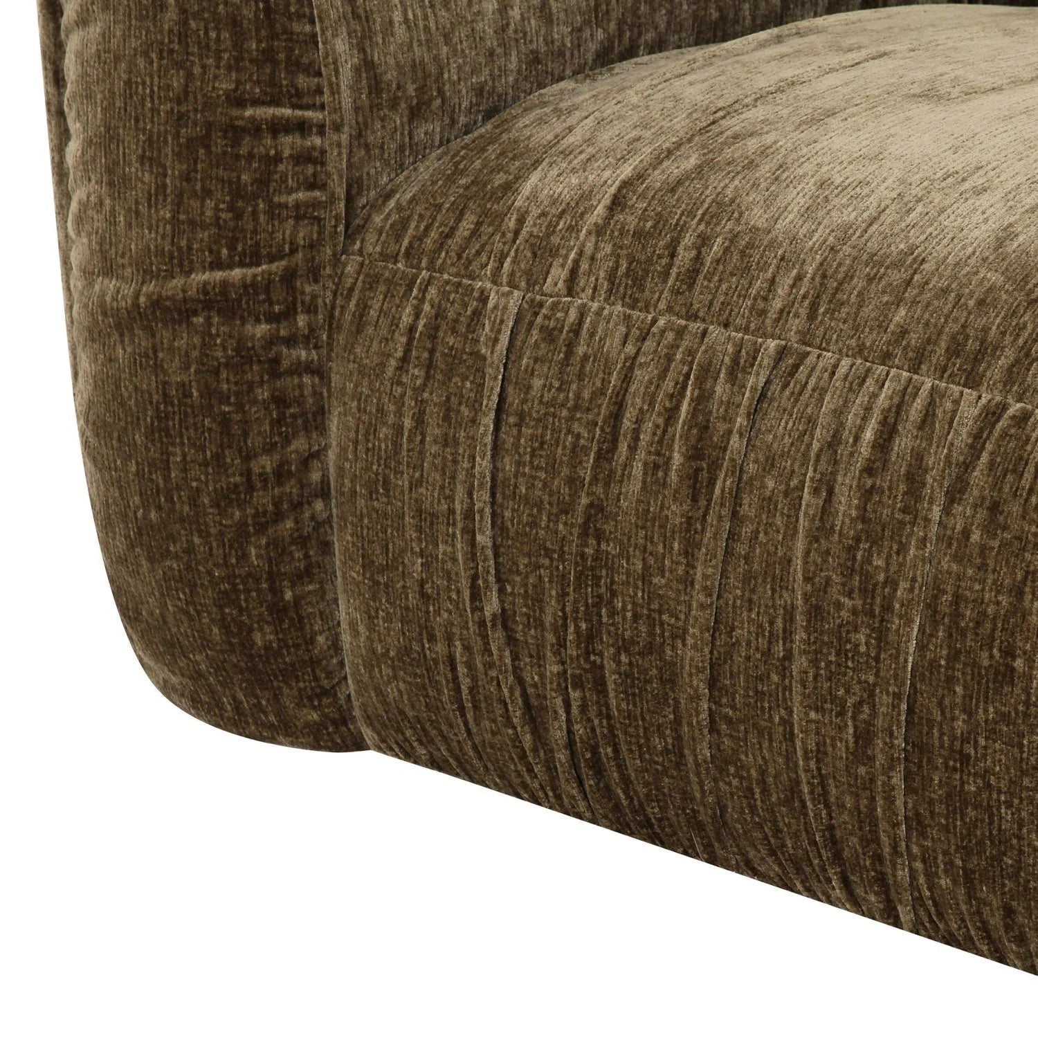 Luxury Siegal Tan Fabric Sofa Modern Italian Style for Villa