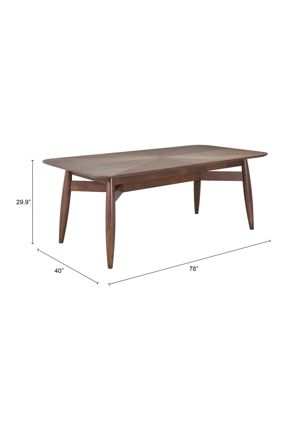 Luxury Silea Wood Dining Table Modern Italian Style for Villa