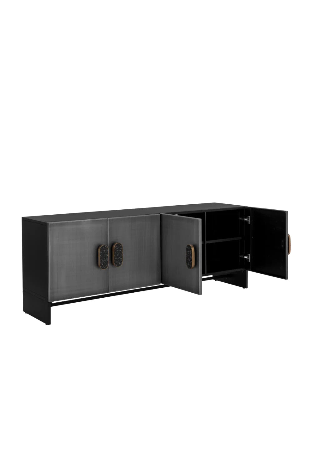 Luxury Silver 4-Door Sideboard European Style for Villa