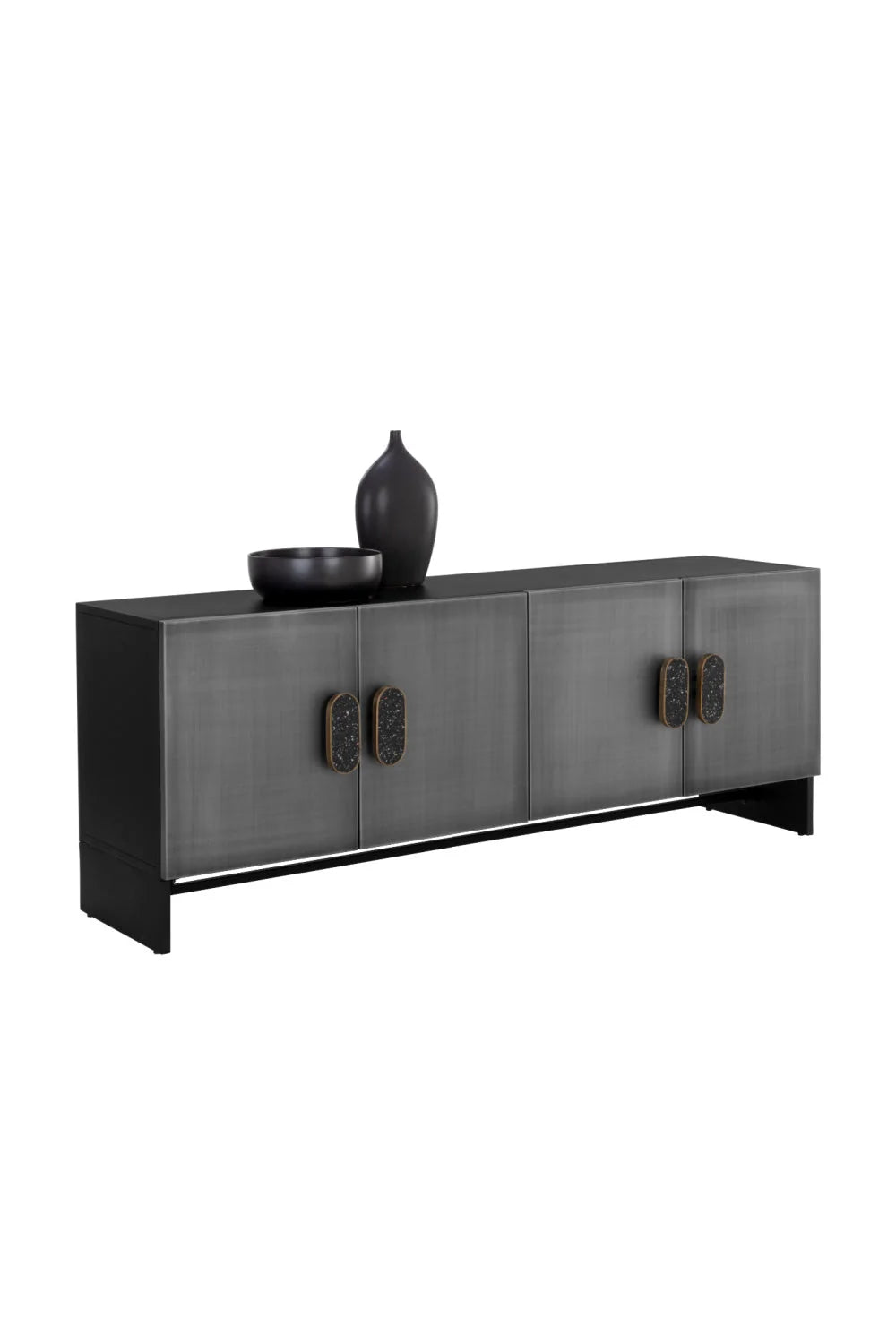 Luxury Silver 4-Door Sideboard European Style for Villa