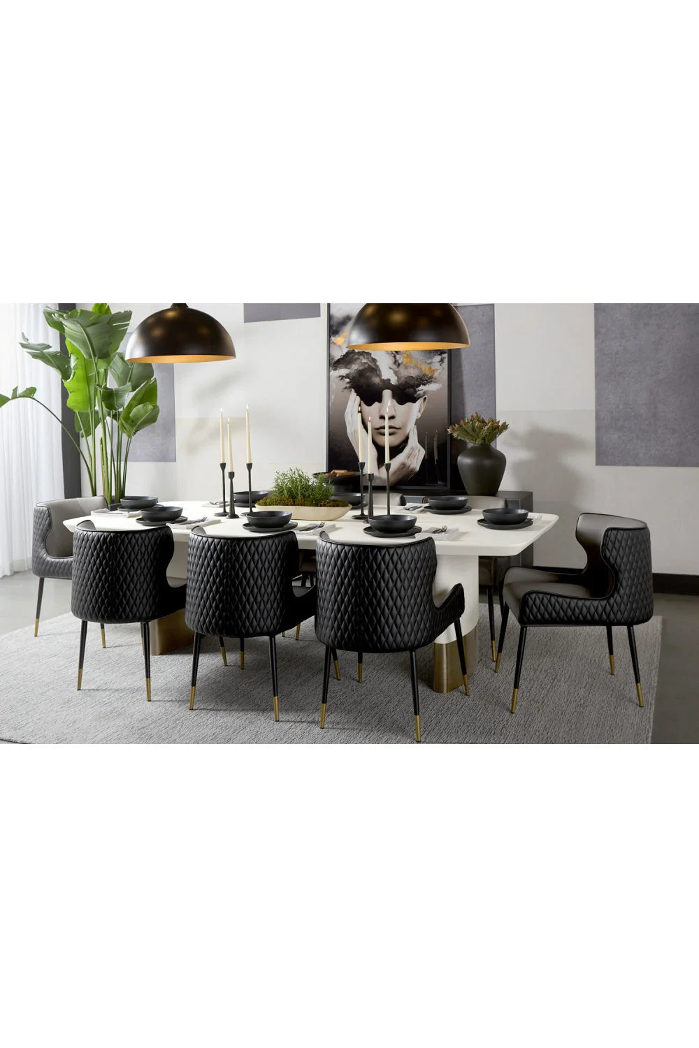 Luxury Silver 4-Door Sideboard European Style for Villa