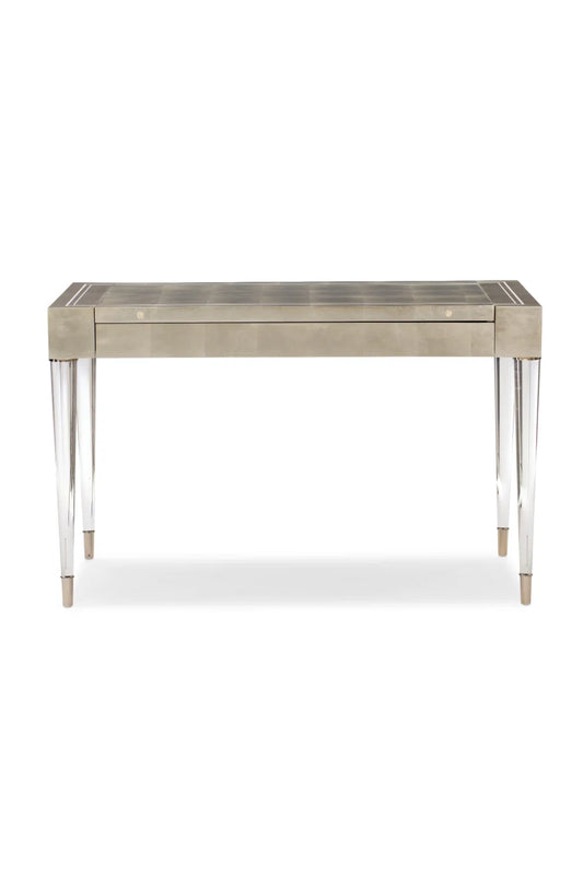 Luxury Silver Leaf Modern Vanity Desk European Style for Villa