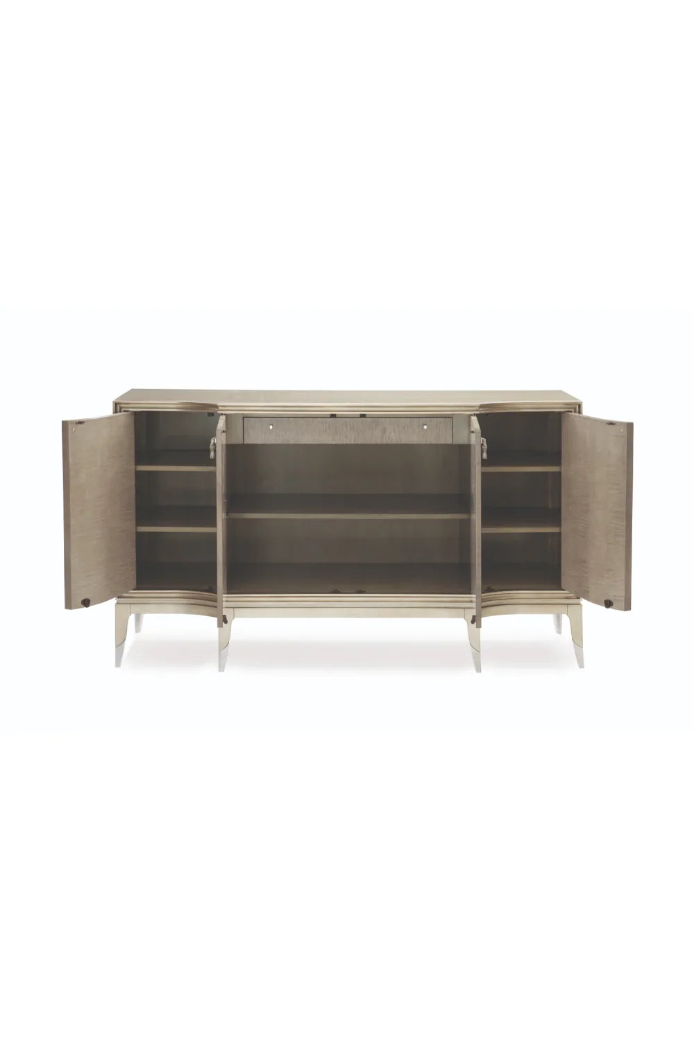 Luxury Silver Leaf Sideboard European Style for Villa