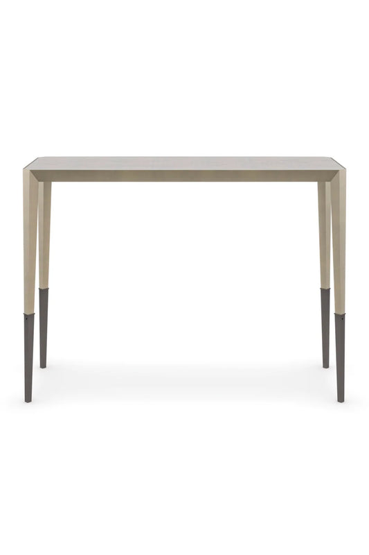 Luxury Silver Travertine Console Table Modern Italian Style for Villa