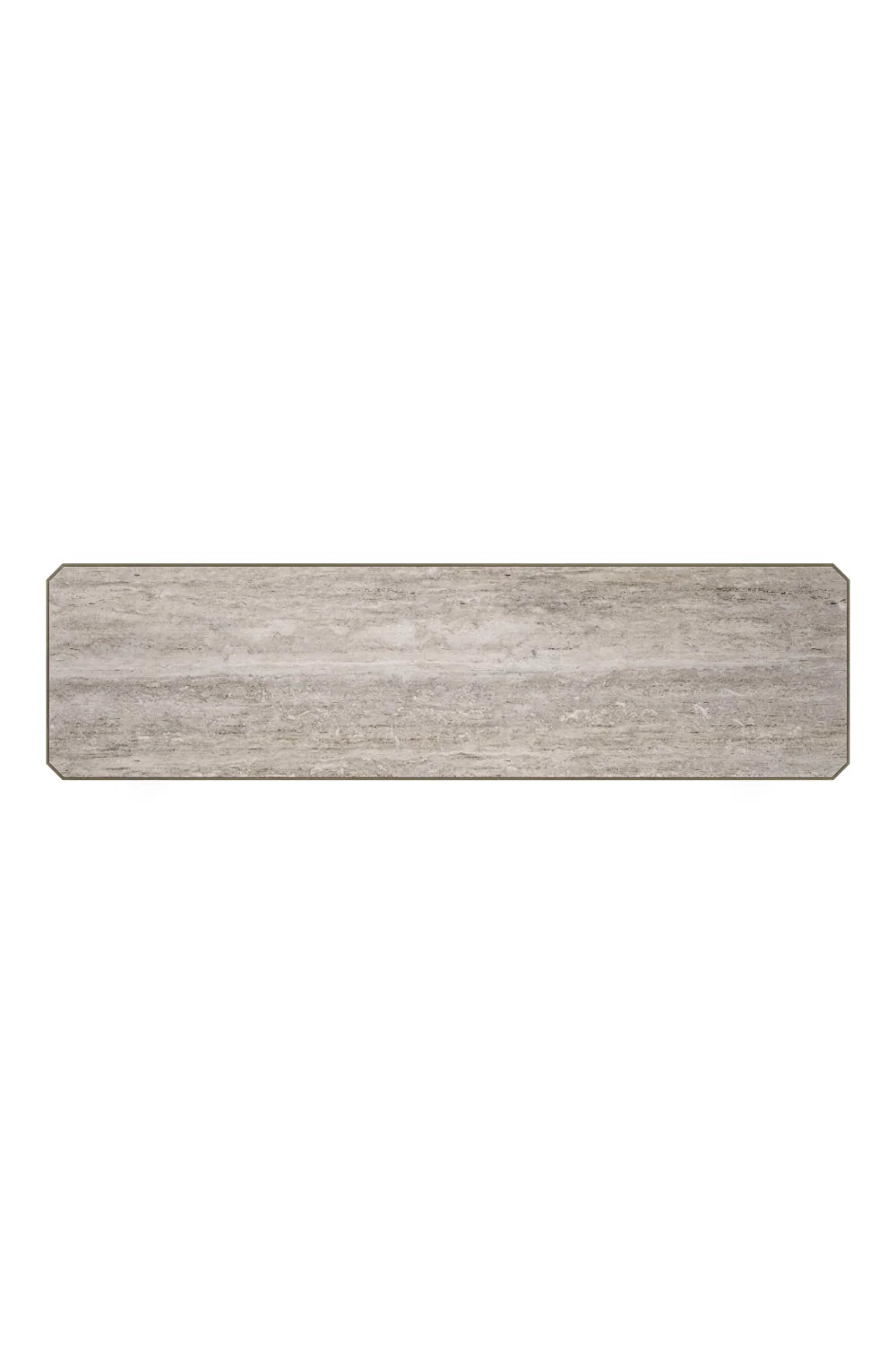 Luxury Silver Travertine Console Table Modern Italian Style for Villa