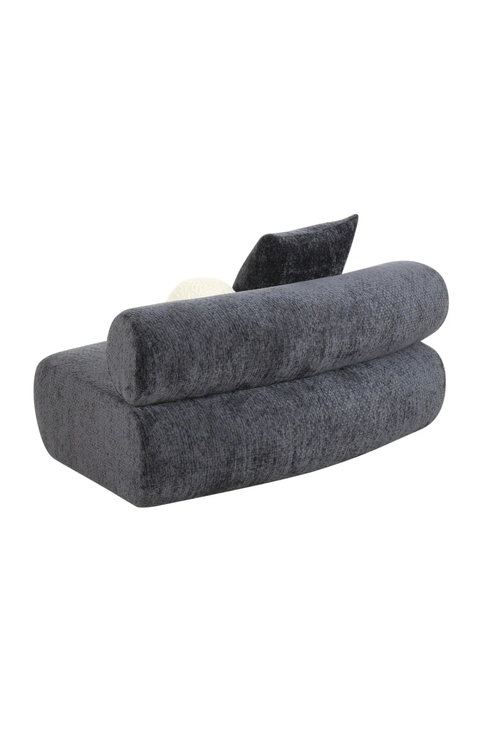Luxury Simpson Gray Curved Armless Sofa Modern Italian Style for Villa