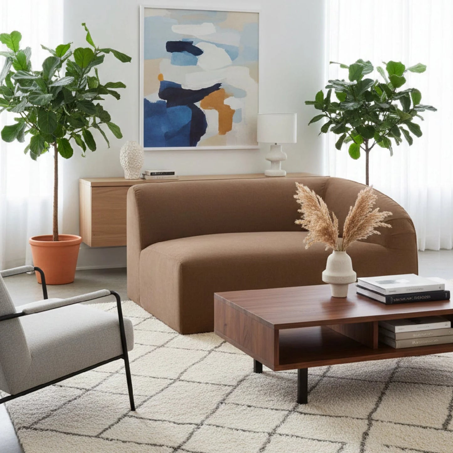 Luxury Single Armed Modular Sofa Modern Italian Style for Villa