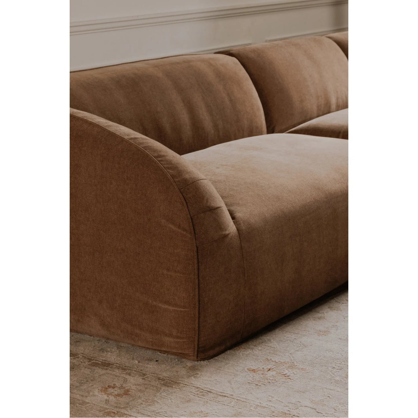 Luxury Single Armed Modular Sofa Modern Italian Style for Villa