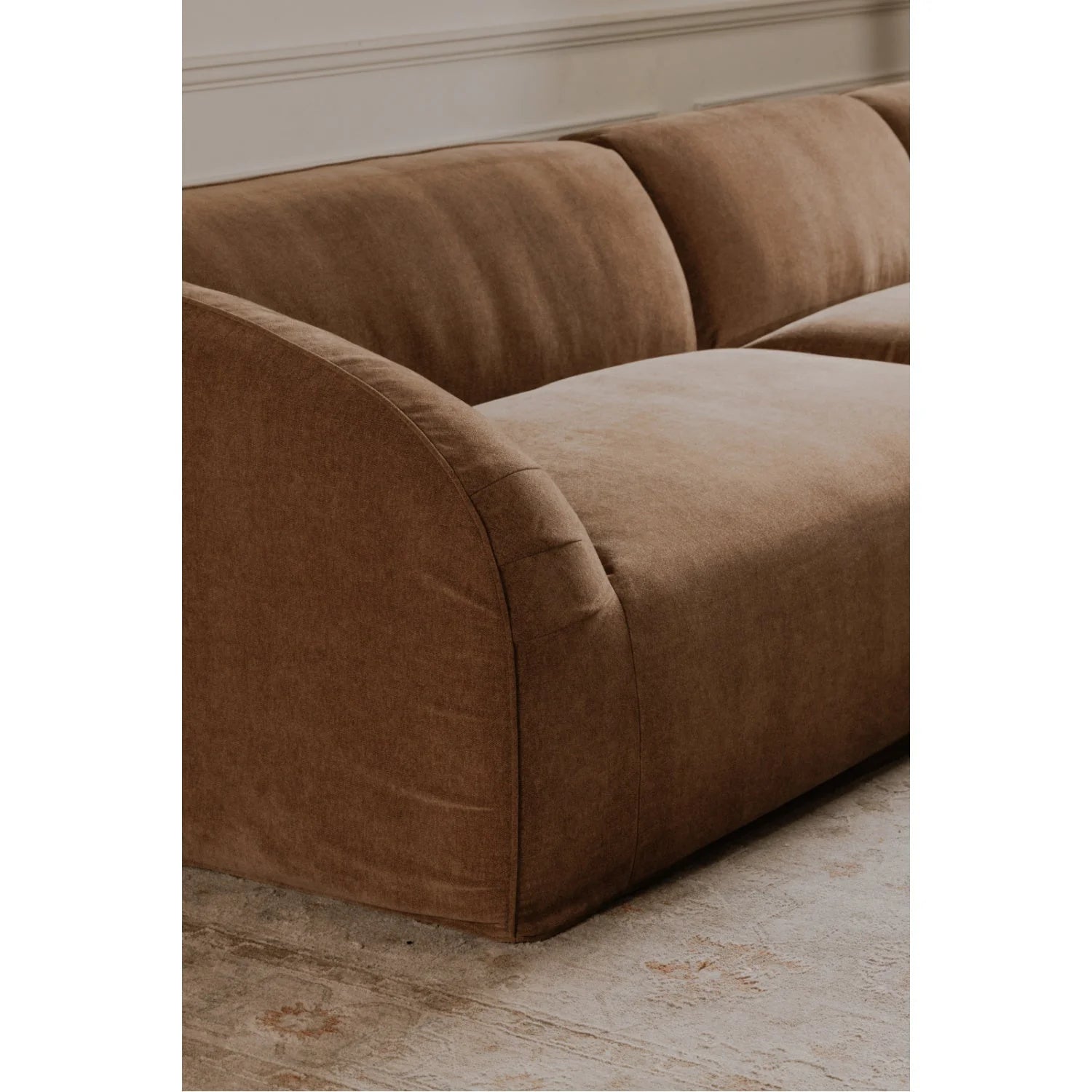Luxury Single Armed Modular Sofa Modern Italian Style for Villa