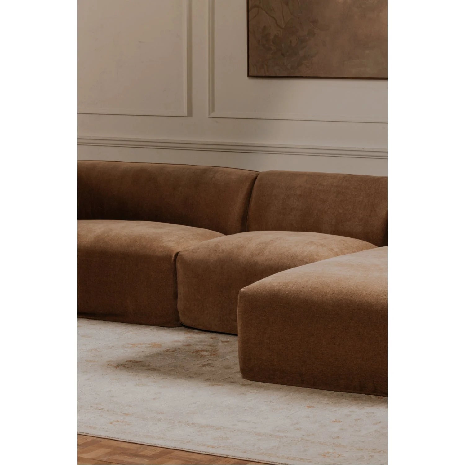 Luxury Single Armed Modular Sofa Modern Italian Style for Villa
