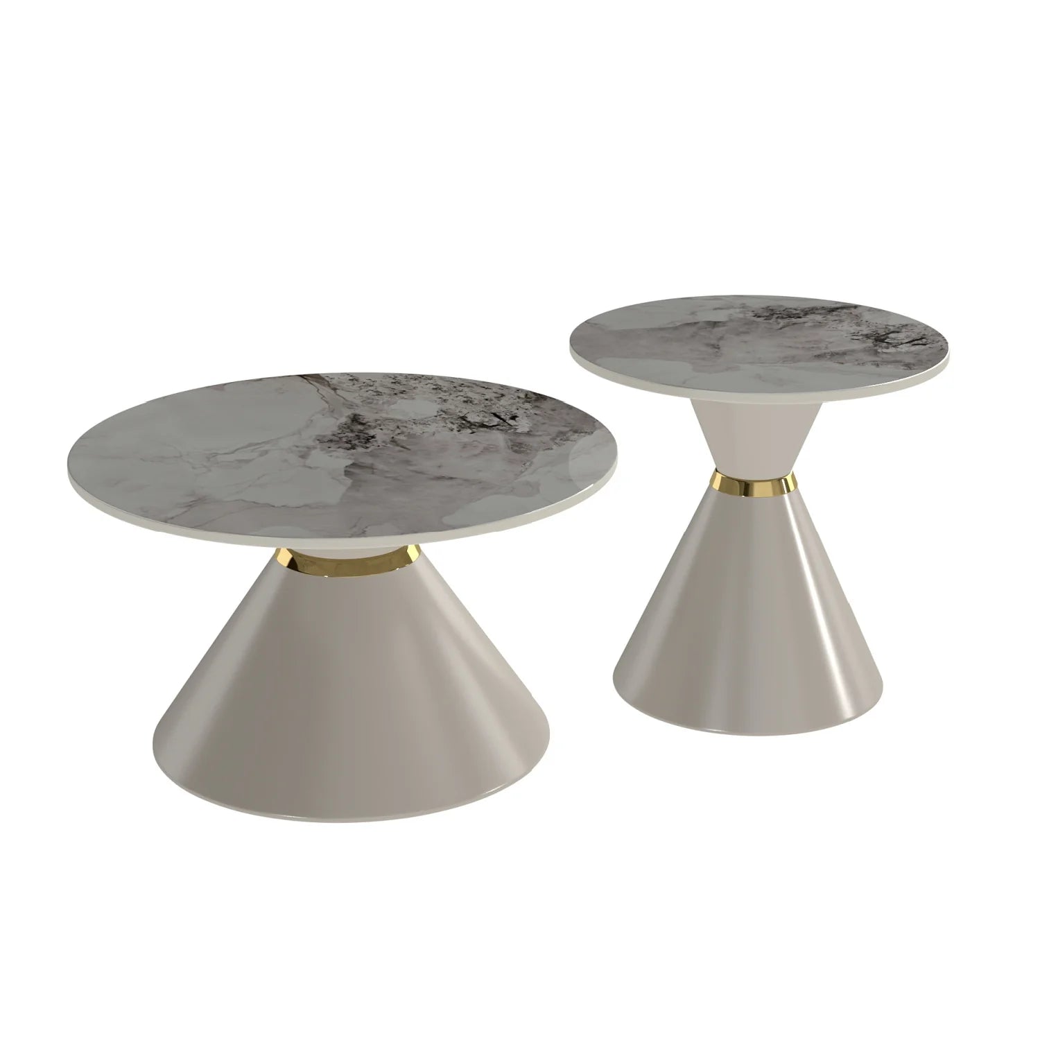 Luxury Sintered Stone Nesting Coffee Table Modern Italian Style for Villa