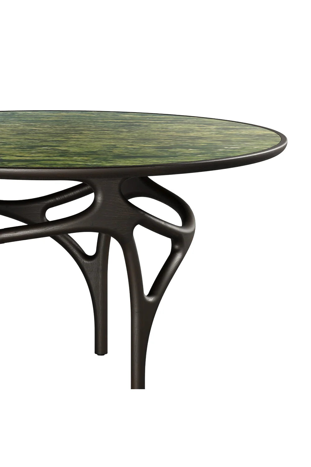Luxury Sinuous Base Round Dining Table Modern Italian Style for Villa