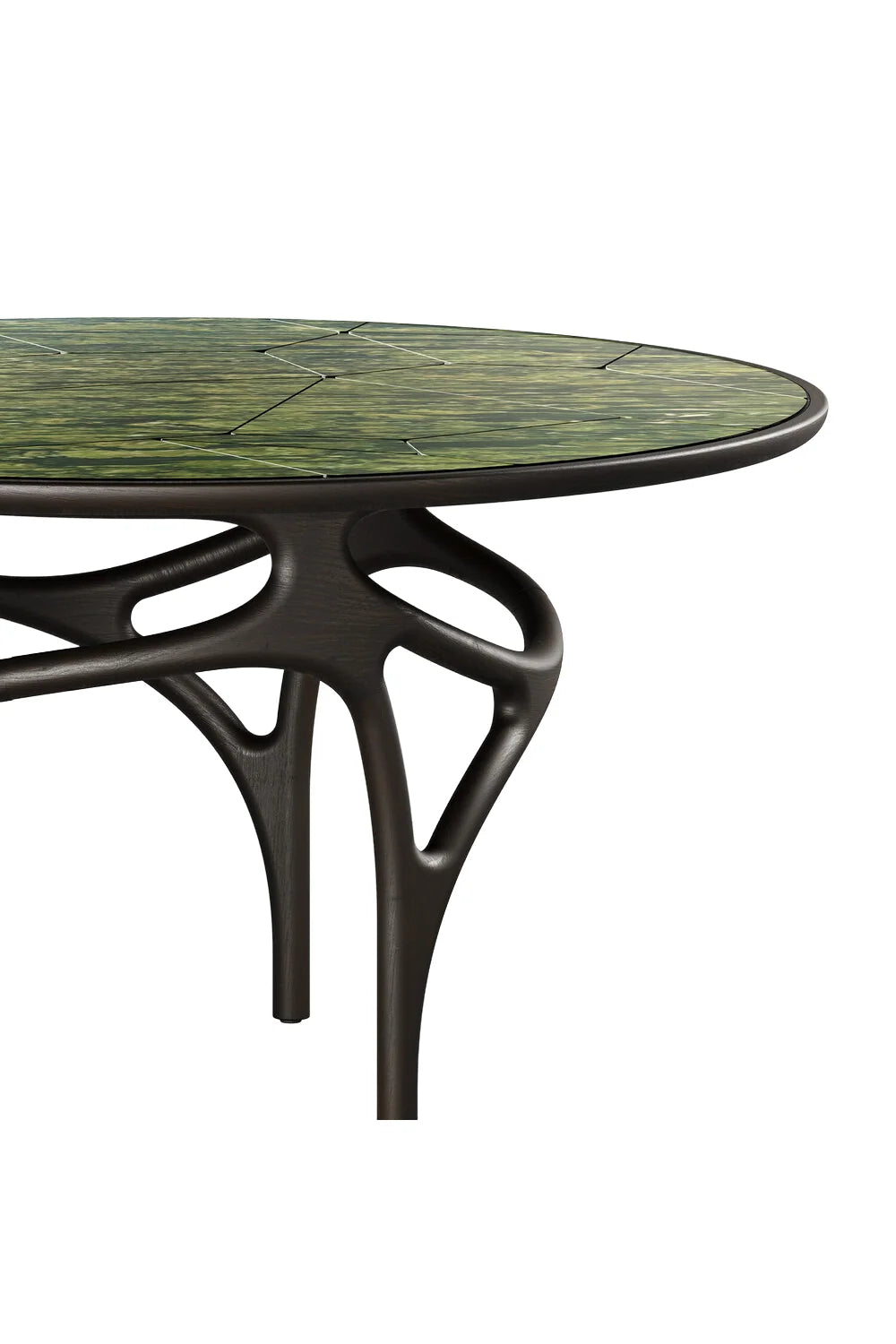 Luxury Sinuous Base Round Dining Table Modern Italian Style for Villa