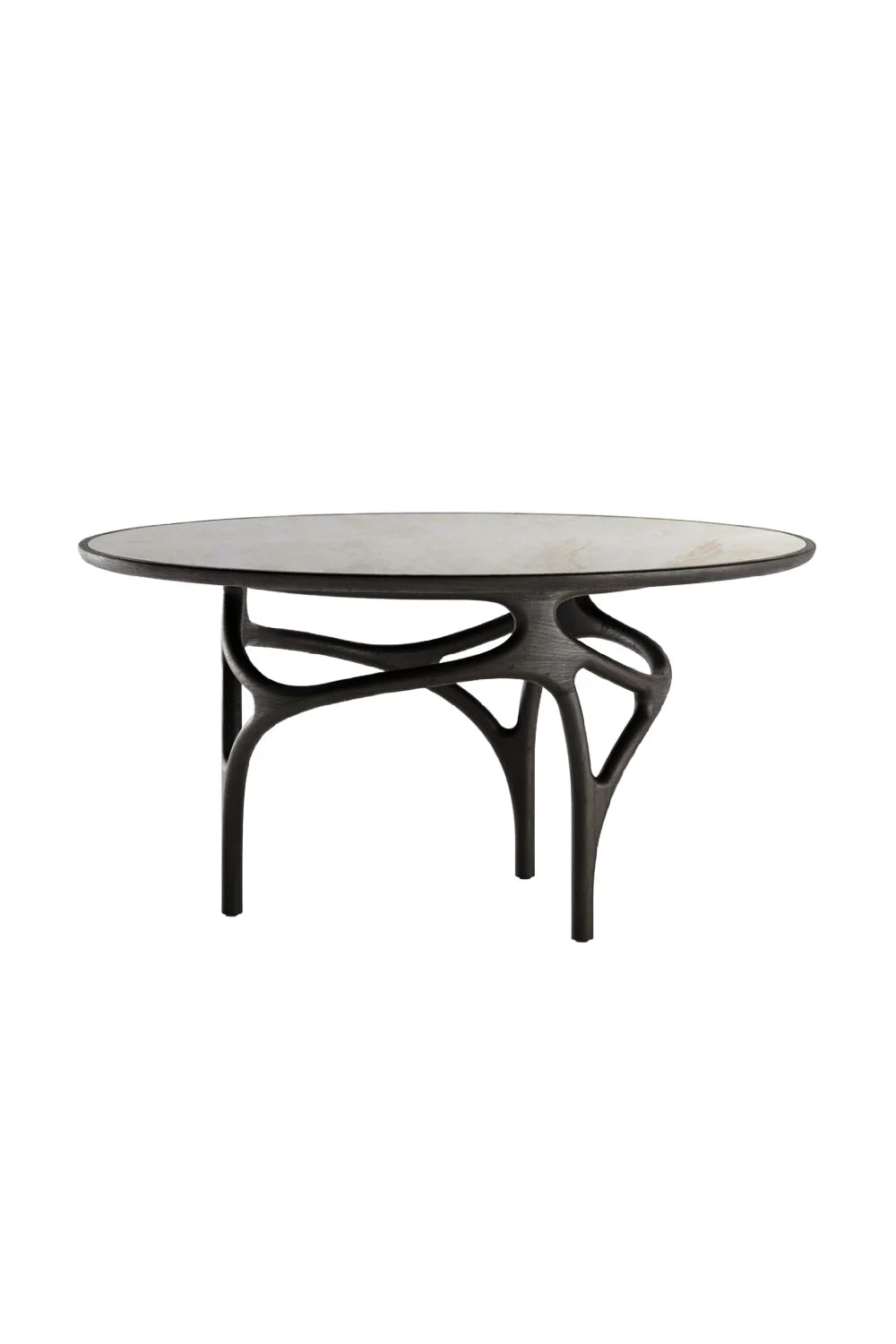 Luxury Sinuous Base Round Dining Table Modern Italian Style for Villa