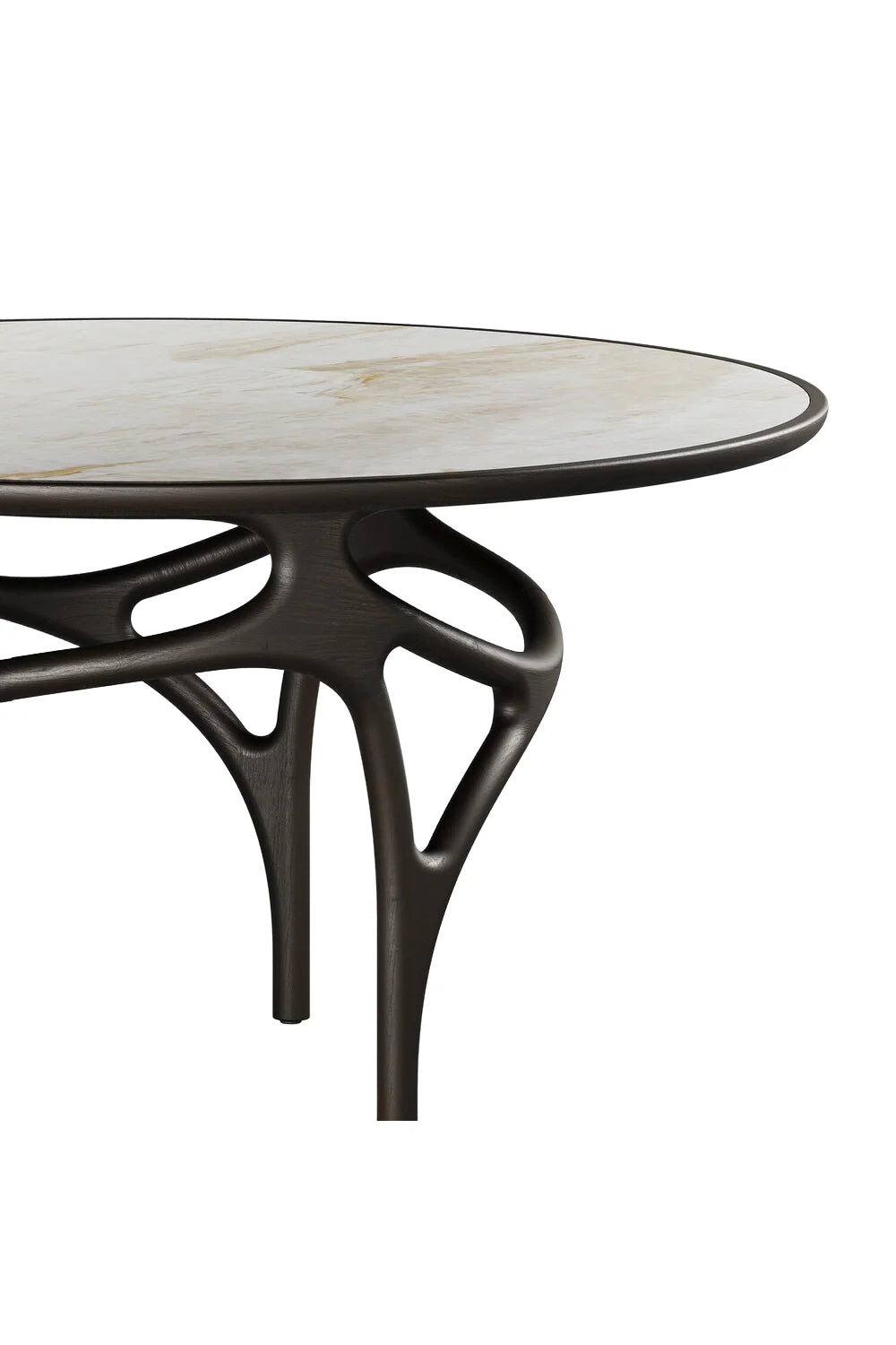 Luxury Sinuous Base Round Dining Table Modern Italian Style for Villa