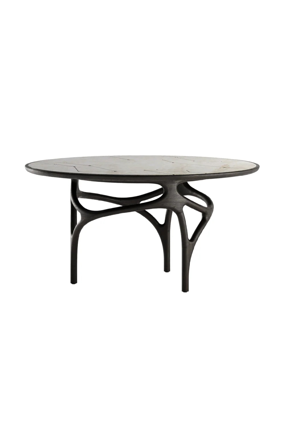 Luxury Sinuous Base Round Dining Table Modern Italian Style for Villa