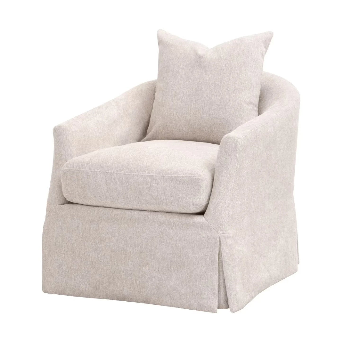 Luxury Skirted Swivel Club Chair Modern Italian Style for Villa