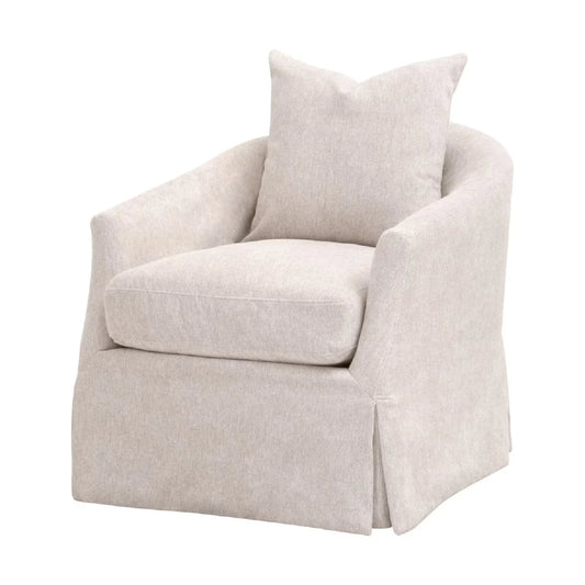 Luxury Skirted Swivel Club Chair Modern Italian Style for Villa