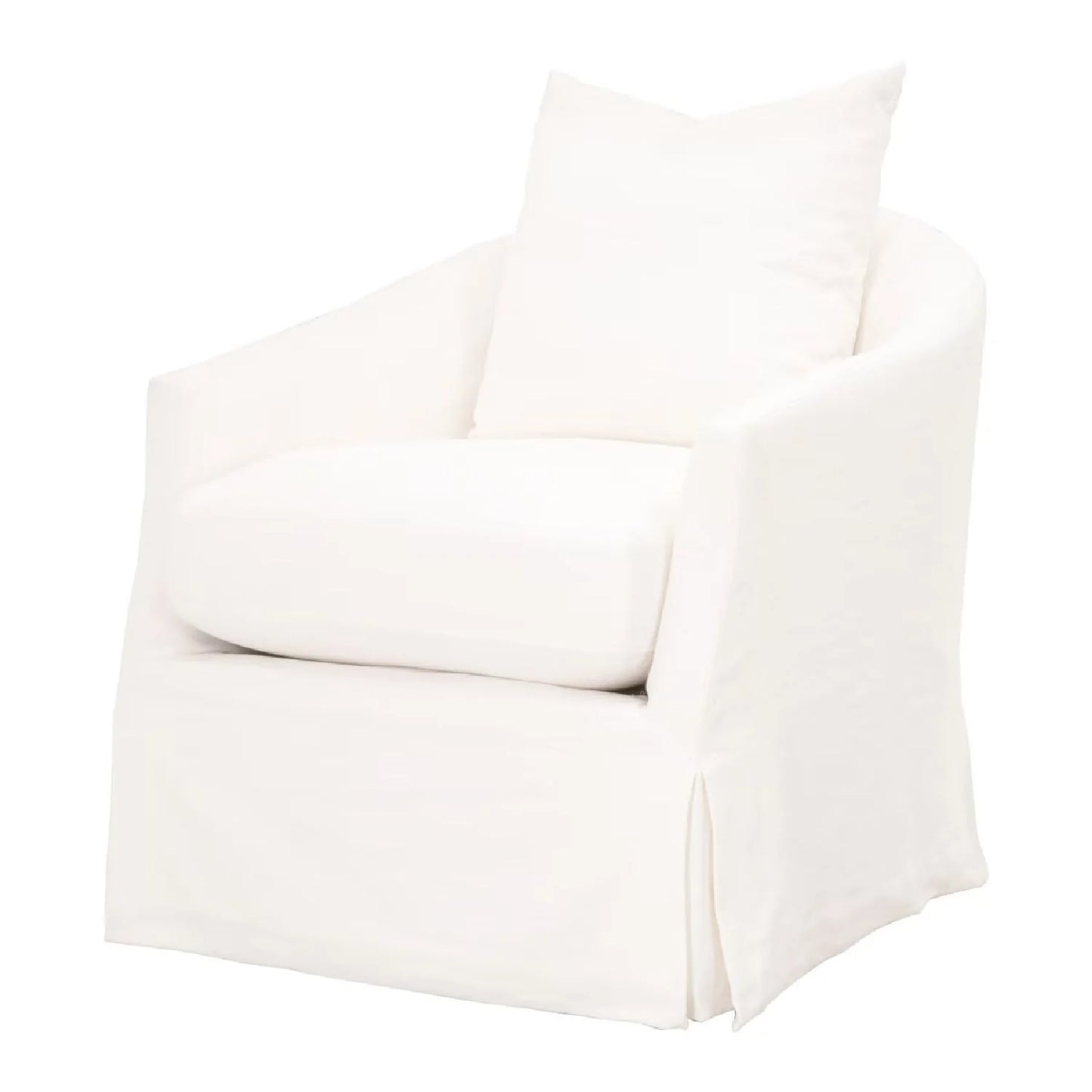 Luxury Skirted Swivel Club Chair Modern Italian Style for Villa