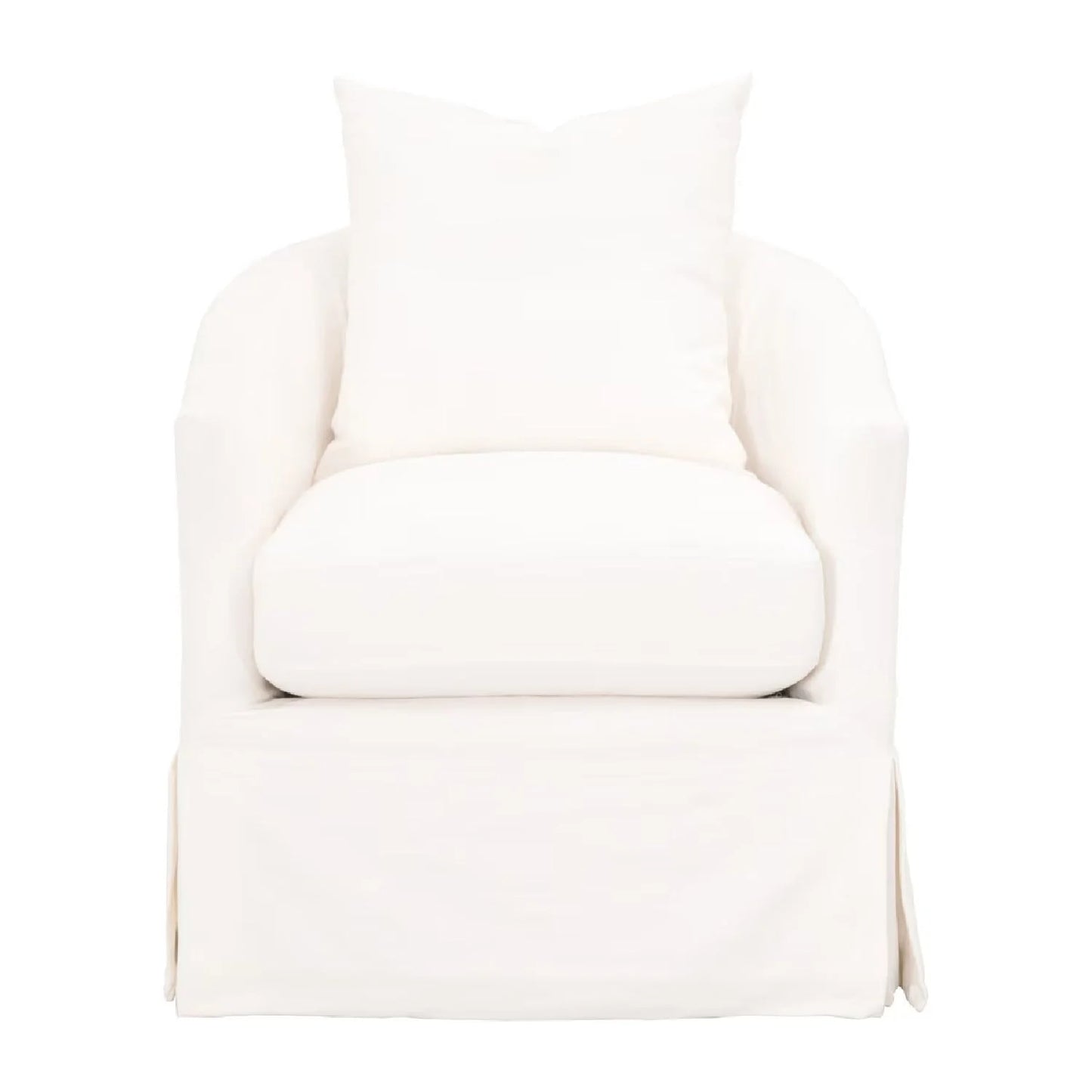 Luxury Skirted Swivel Club Chair Modern Italian Style for Villa