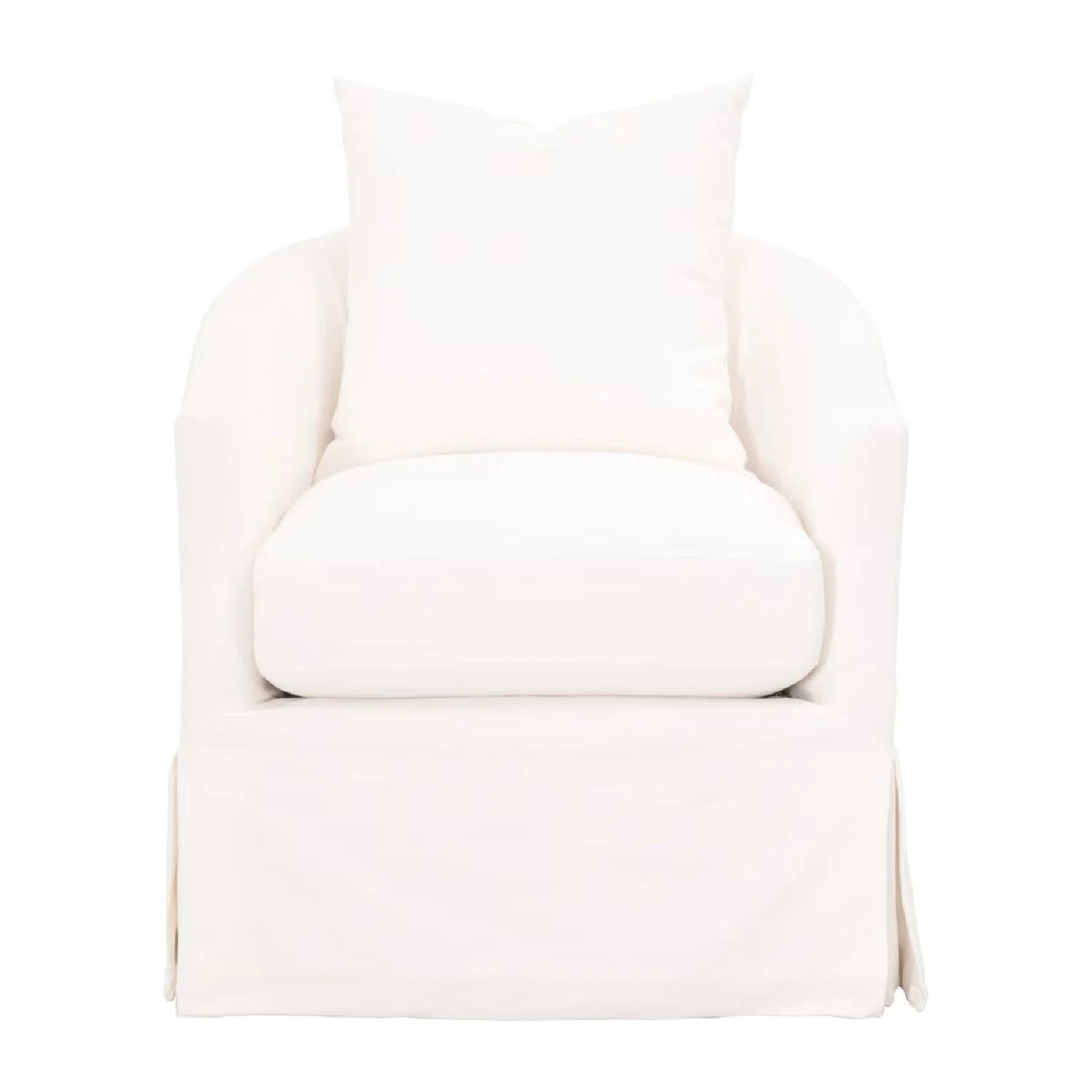 Luxury Skirted Swivel Club Chair Modern Italian Style for Villa