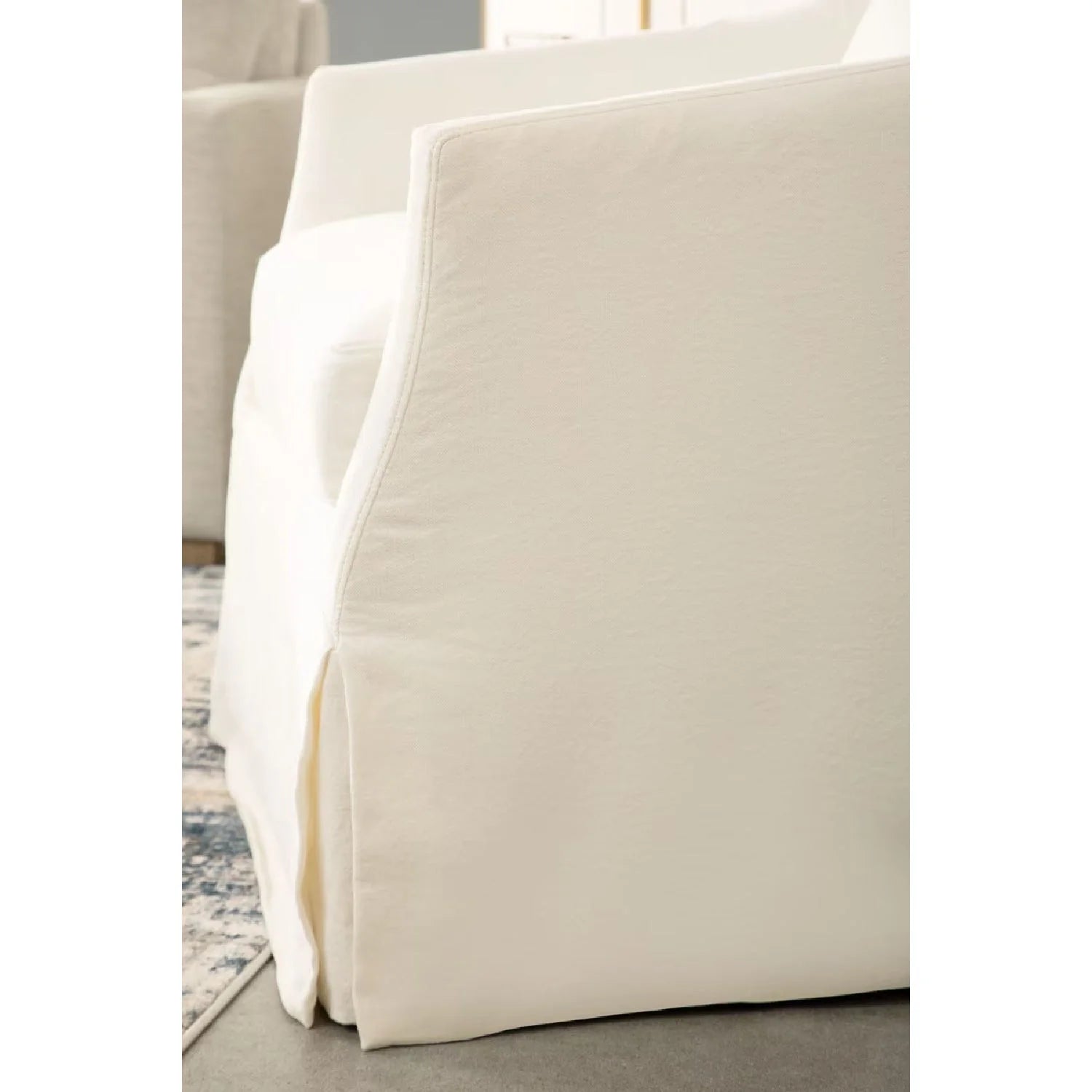 Luxury Skirted Swivel Club Chair Modern Italian Style for Villa