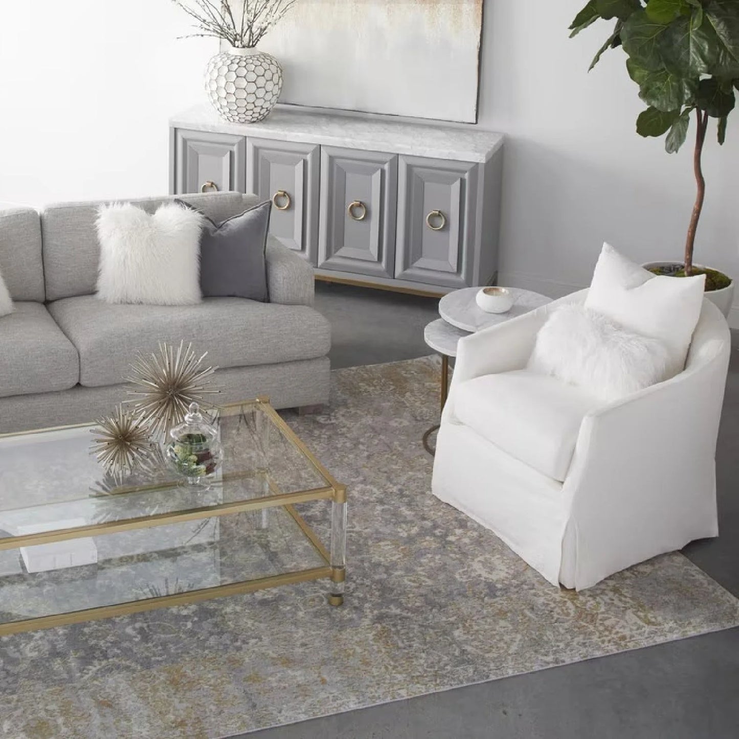 Luxury Skirted Swivel Club Chair Modern Italian Style for Villa