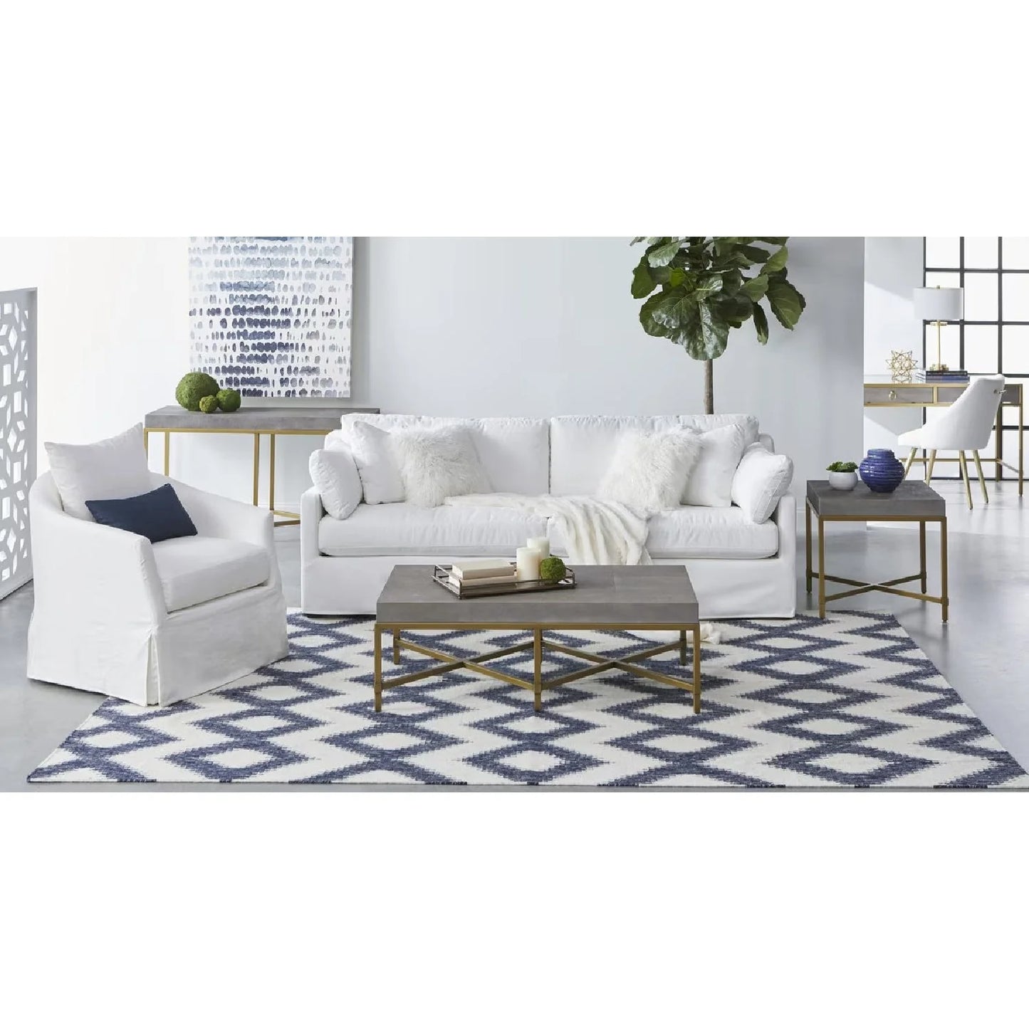 Luxury Skirted Swivel Club Chair Modern Italian Style for Villa