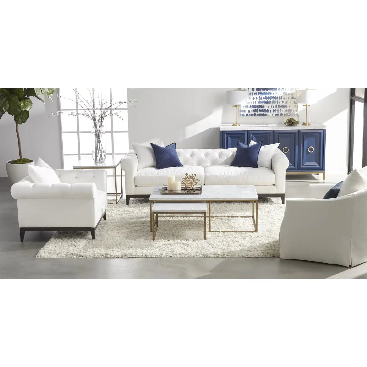 Luxury Skirted Swivel Club Chair Modern Italian Style for Villa