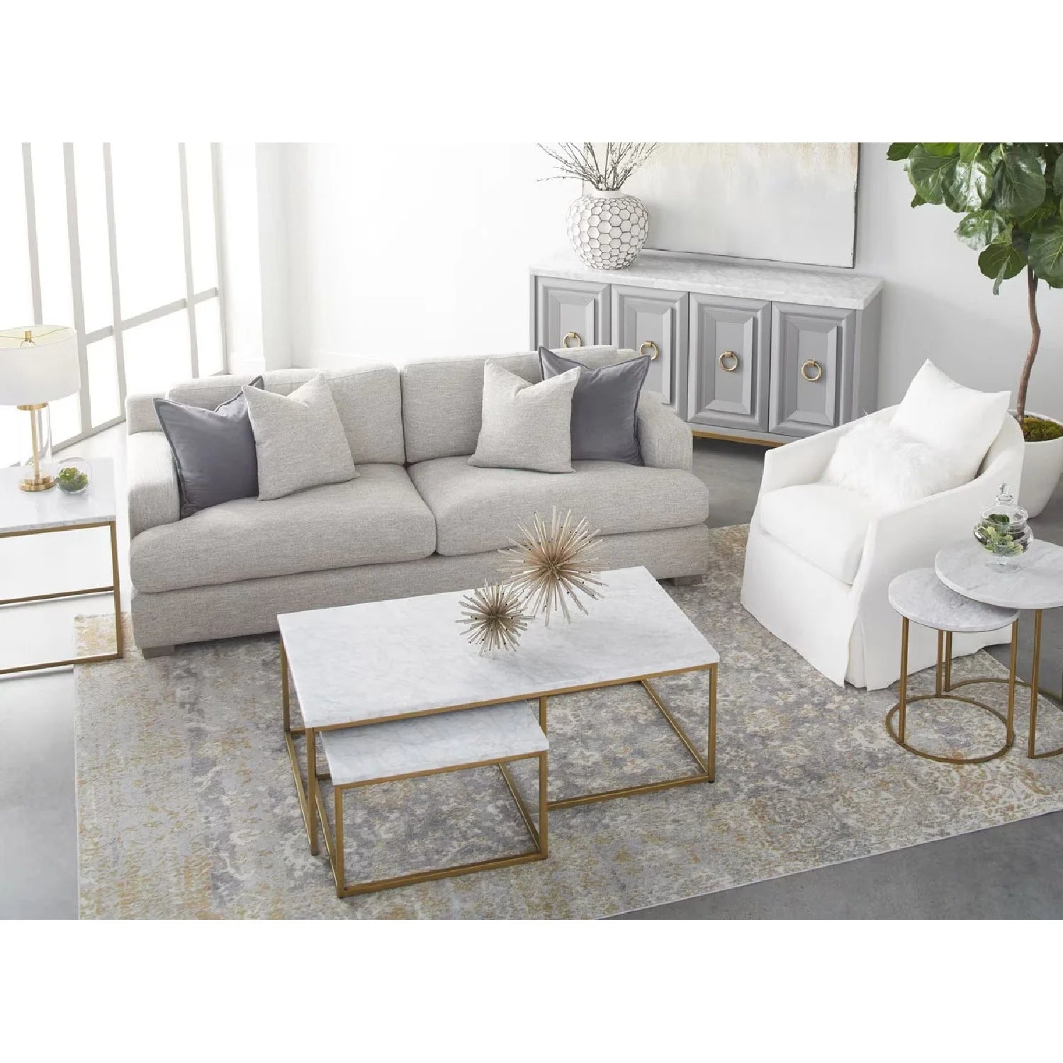 Luxury Skirted Swivel Club Chair Modern Italian Style for Villa