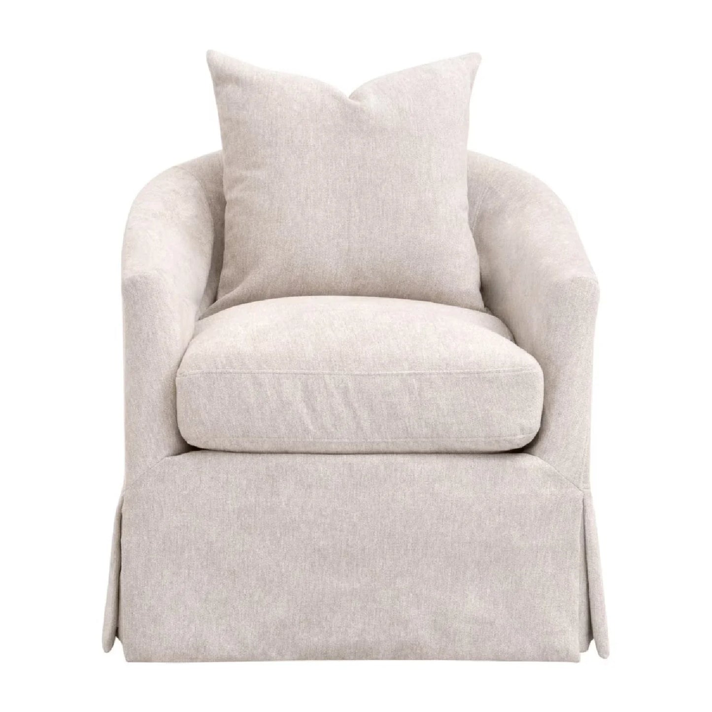 Luxury Skirted Swivel Club Chair Modern Italian Style for Villa