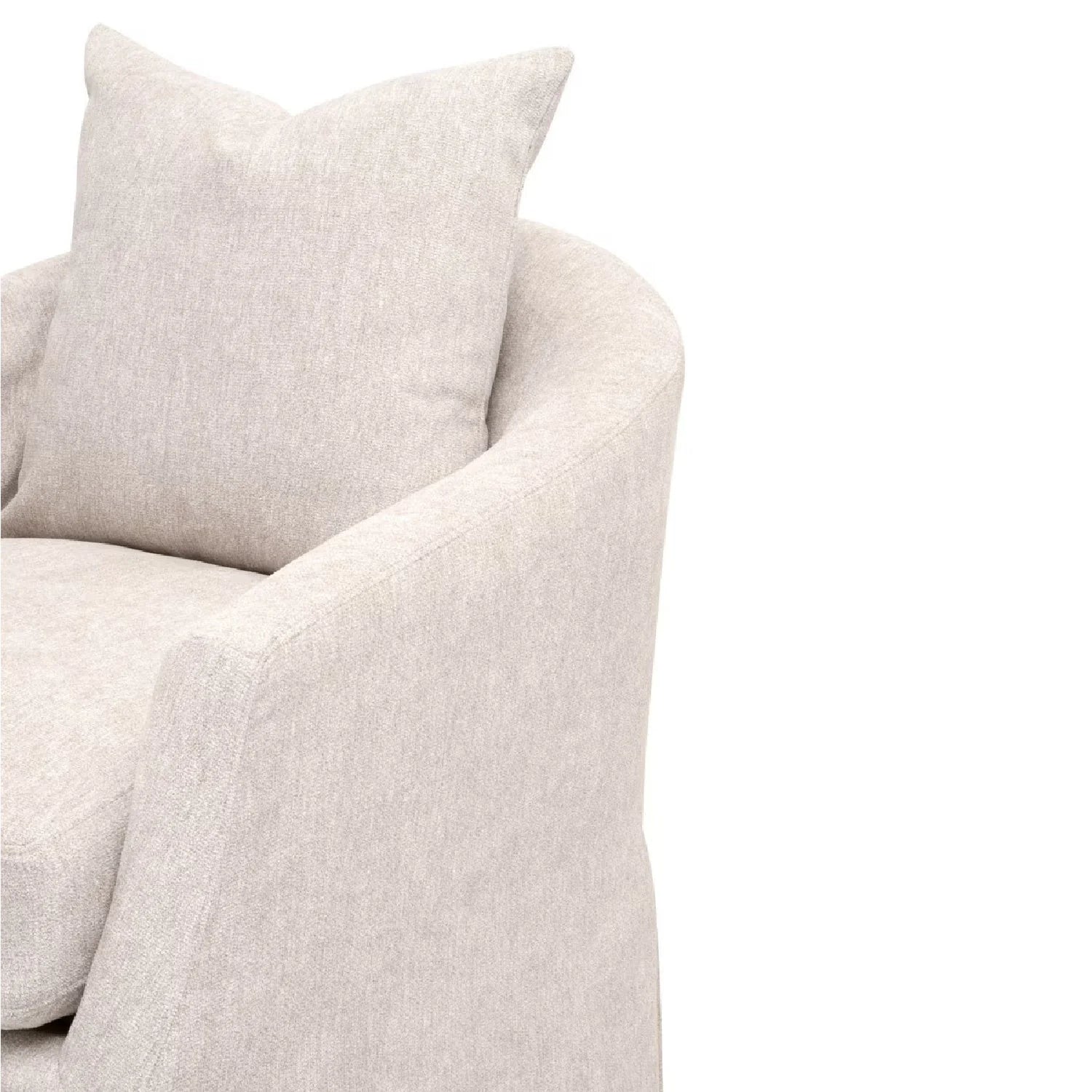 Luxury Skirted Swivel Club Chair Modern Italian Style for Villa