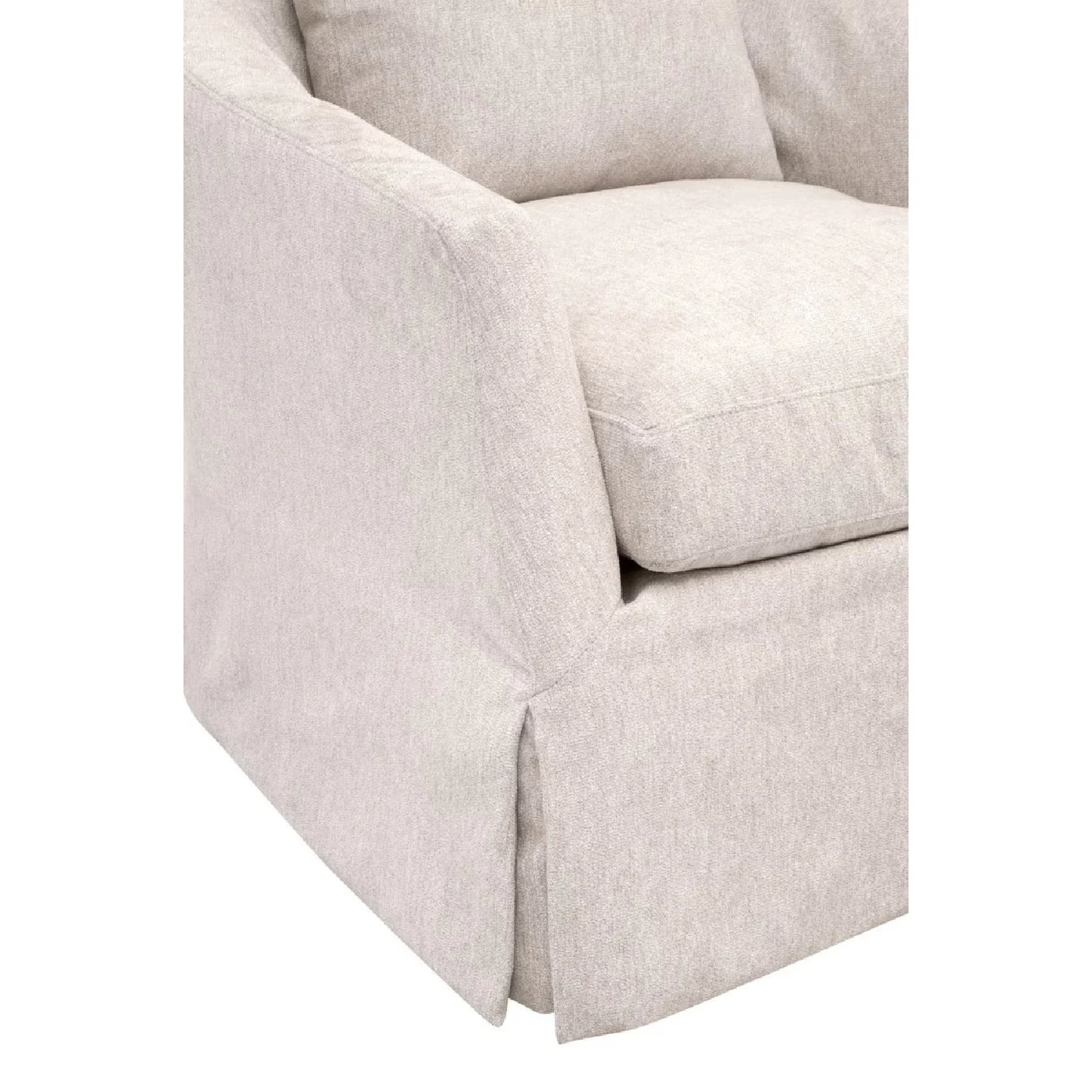 Luxury Skirted Swivel Club Chair Modern Italian Style for Villa