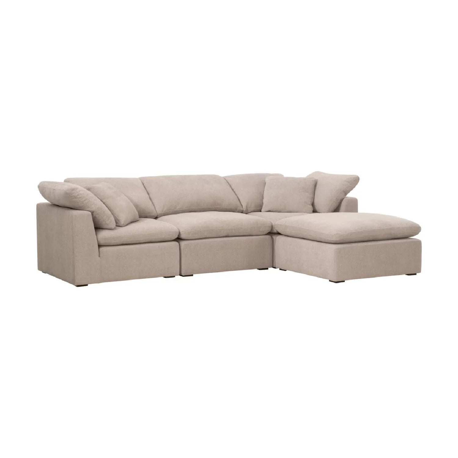 Luxury Sky Fabric Modular Sofa Chair Modern Italian Style for Villa