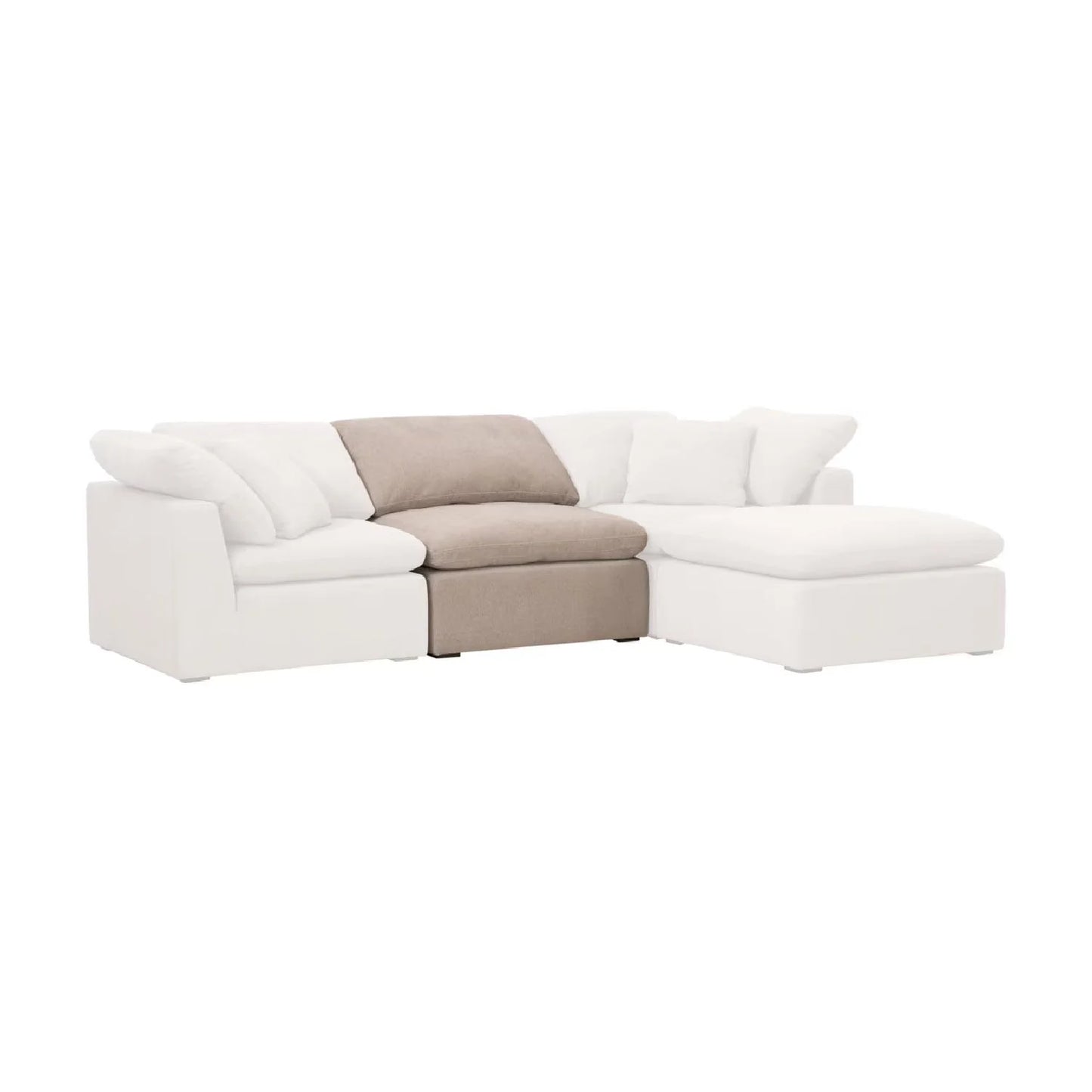 Luxury Sky Fabric Modular Sofa Chair Modern Italian Style for Villa