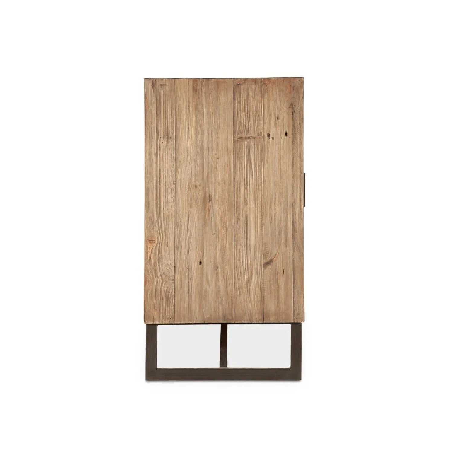 Luxury Slatted Pine 3-Door Sideboard European Style for Villa