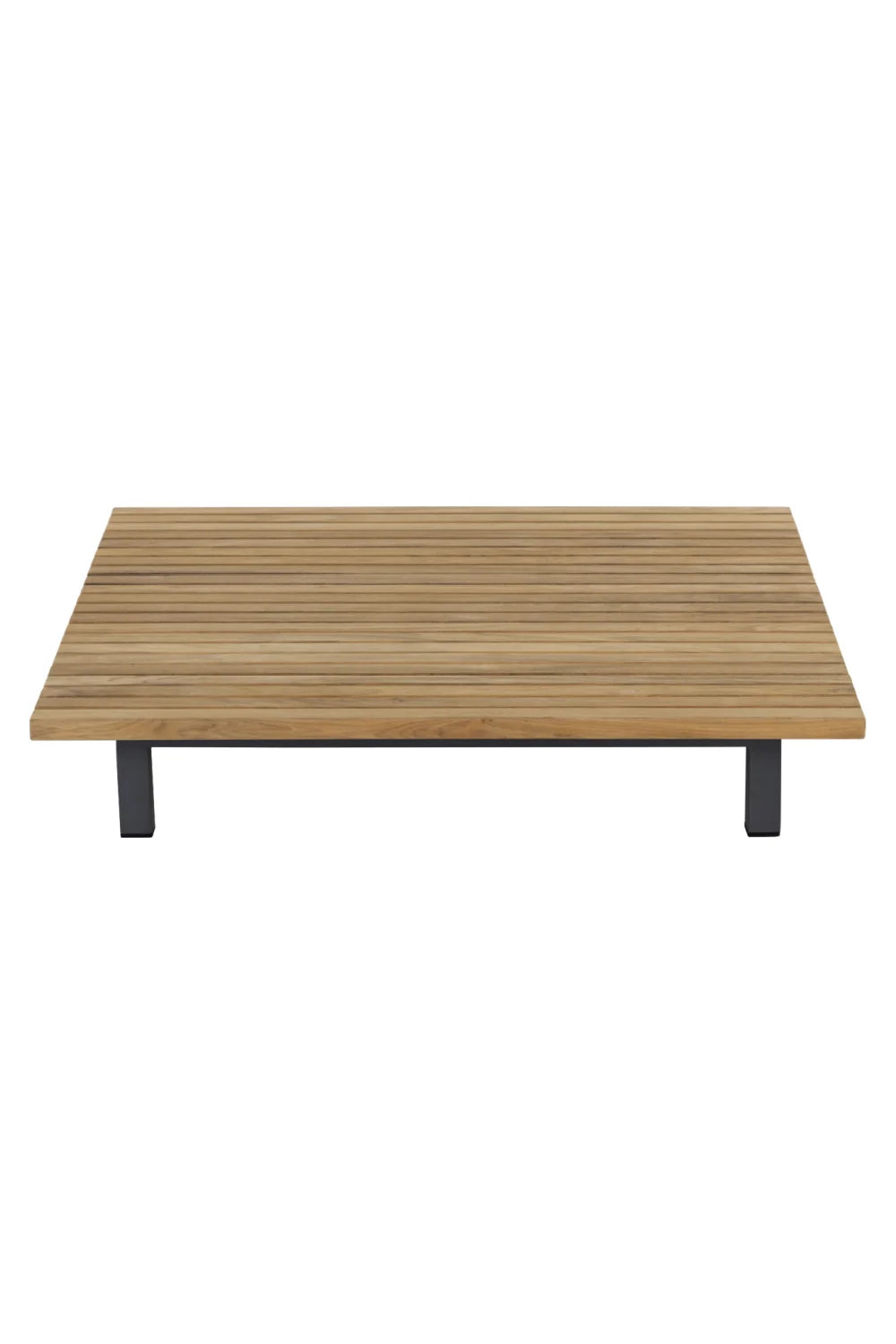 Luxury Slatted Teak Coffee Table Modern Italian Style for Villa