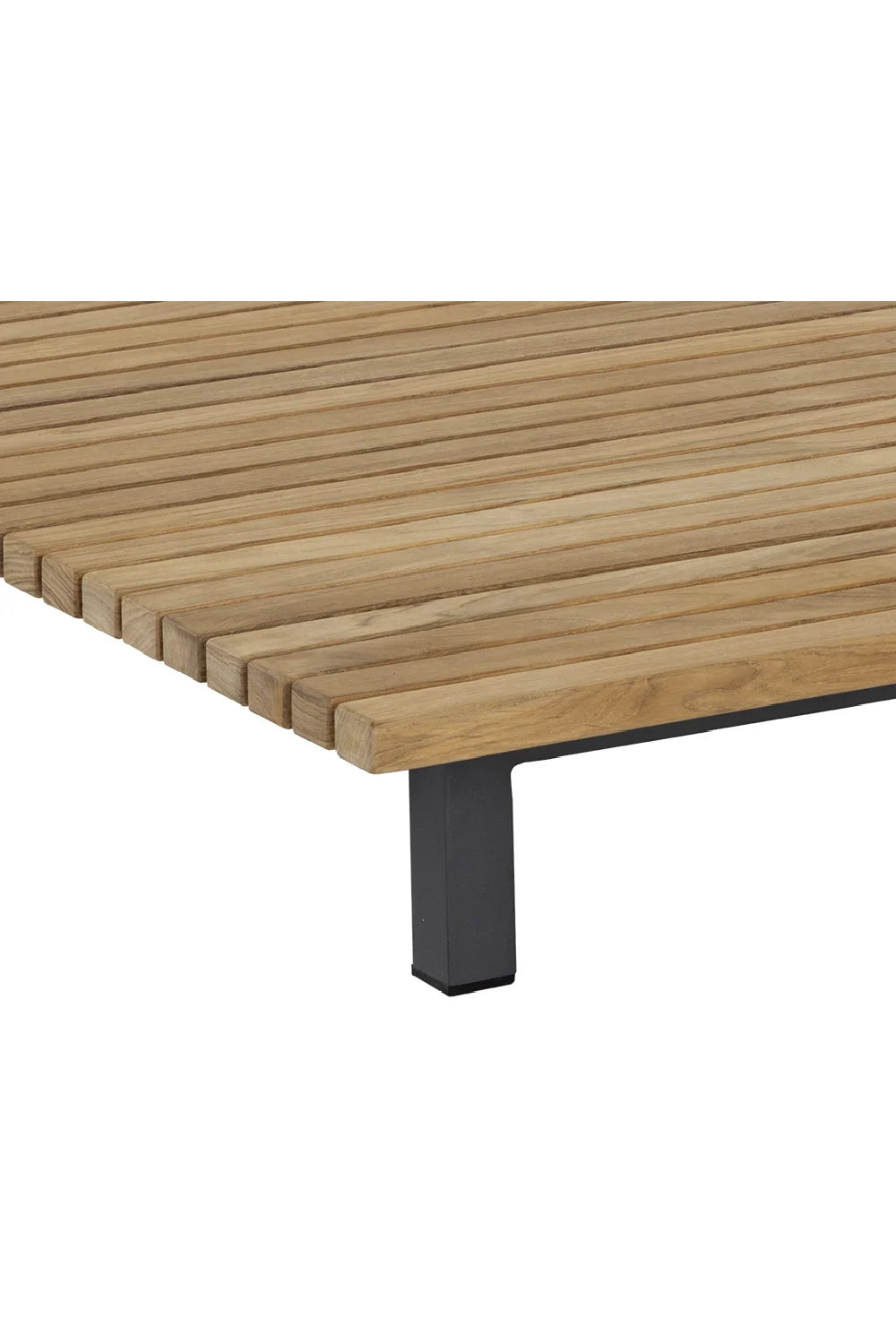 Luxury Slatted Teak Coffee Table Modern Italian Style for Villa