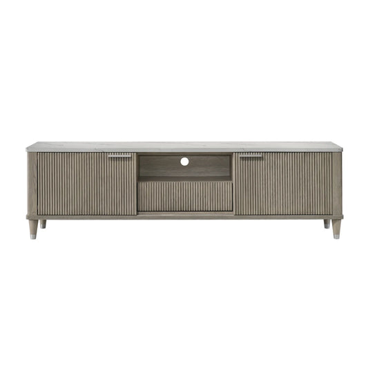 Luxury Sleek White Faux Marble TV Stand Modern Italian Style for Villa