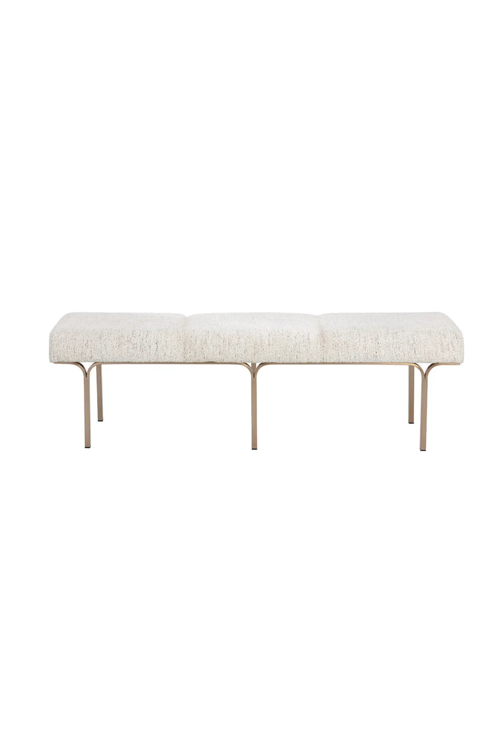Luxury Slim Frame Upholstered Bench European Style for Villa