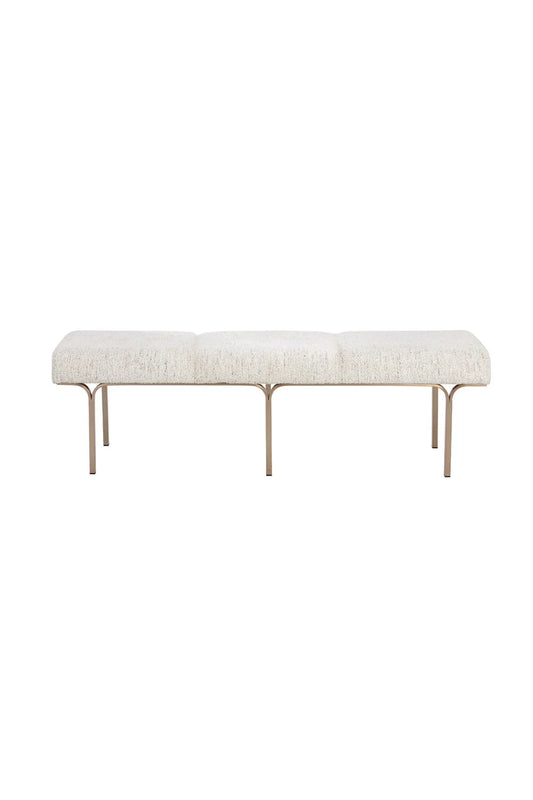 Luxury Slim Frame Upholstered Bench European Style for Villa