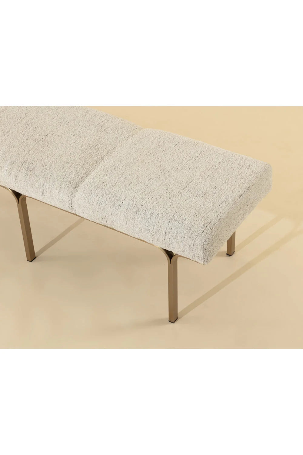 Luxury Slim Frame Upholstered Bench European Style for Villa